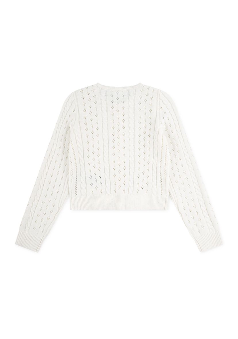 cable knit cardigan