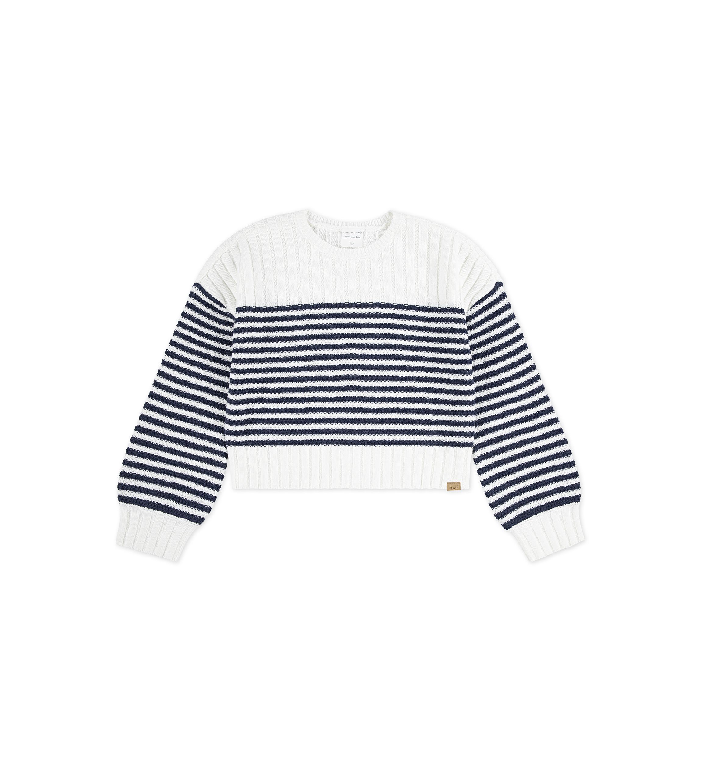 slash neck striped sweater