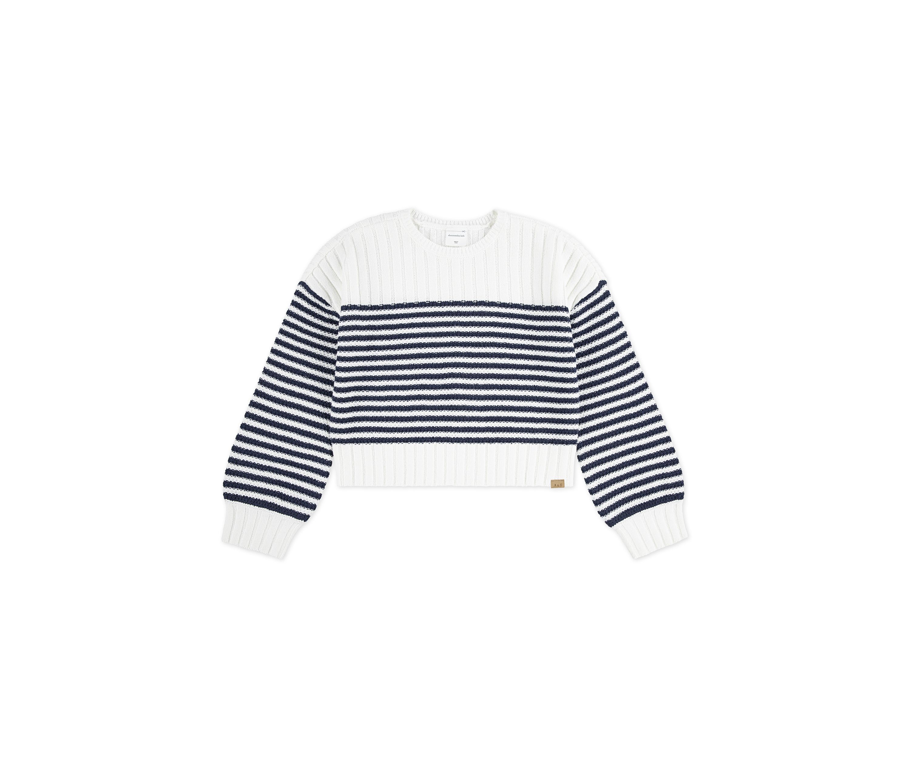slash neck striped sweater