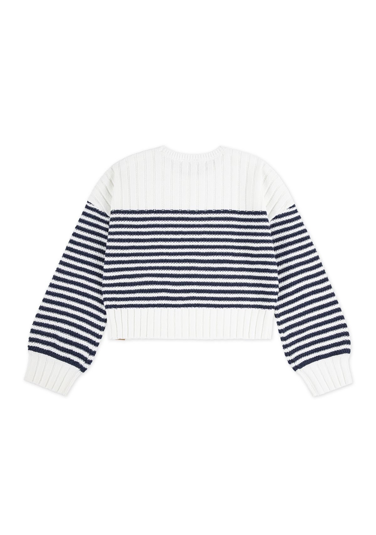 slash neck striped sweater
