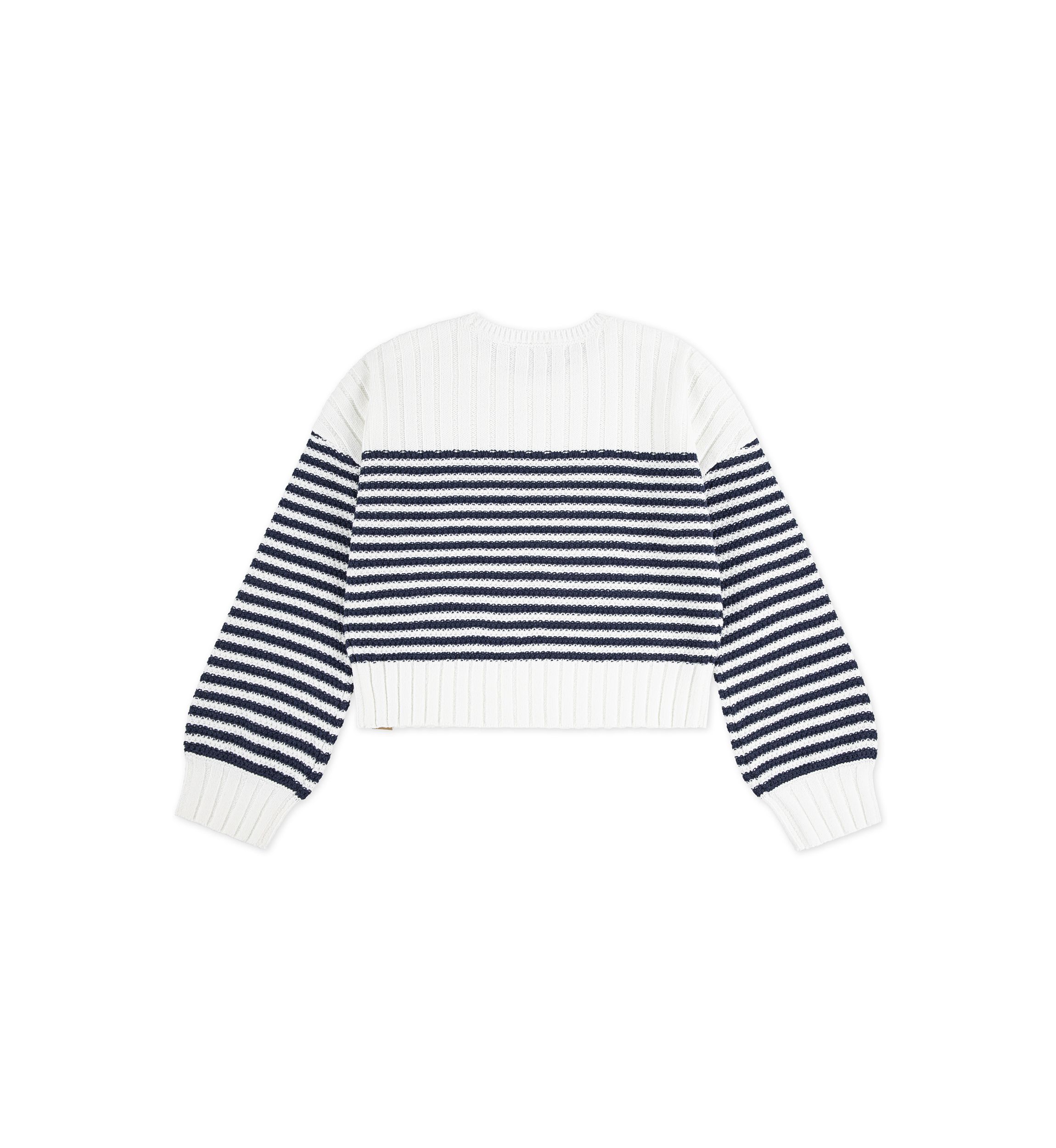slash neck striped sweater