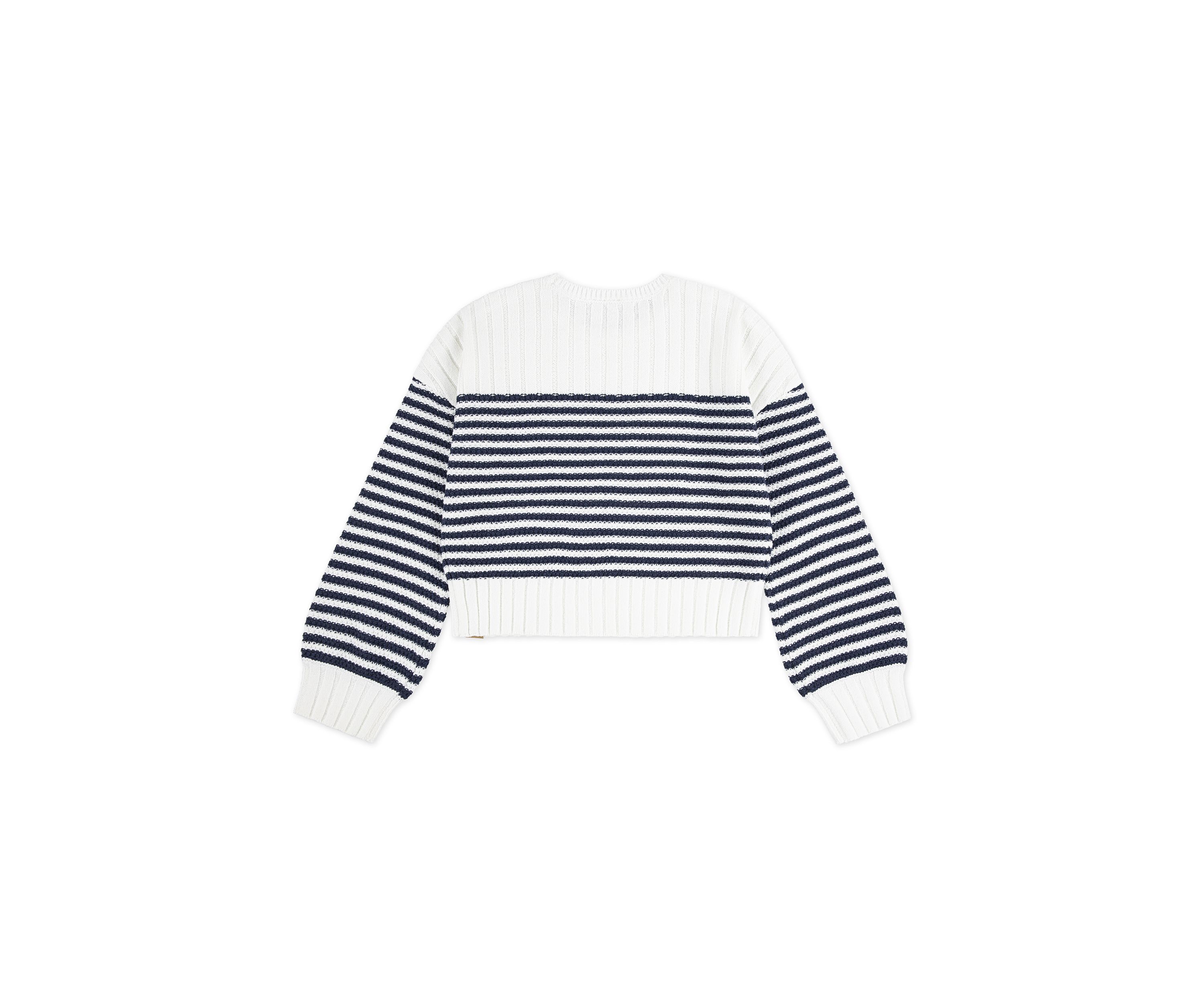 slash neck striped sweater
