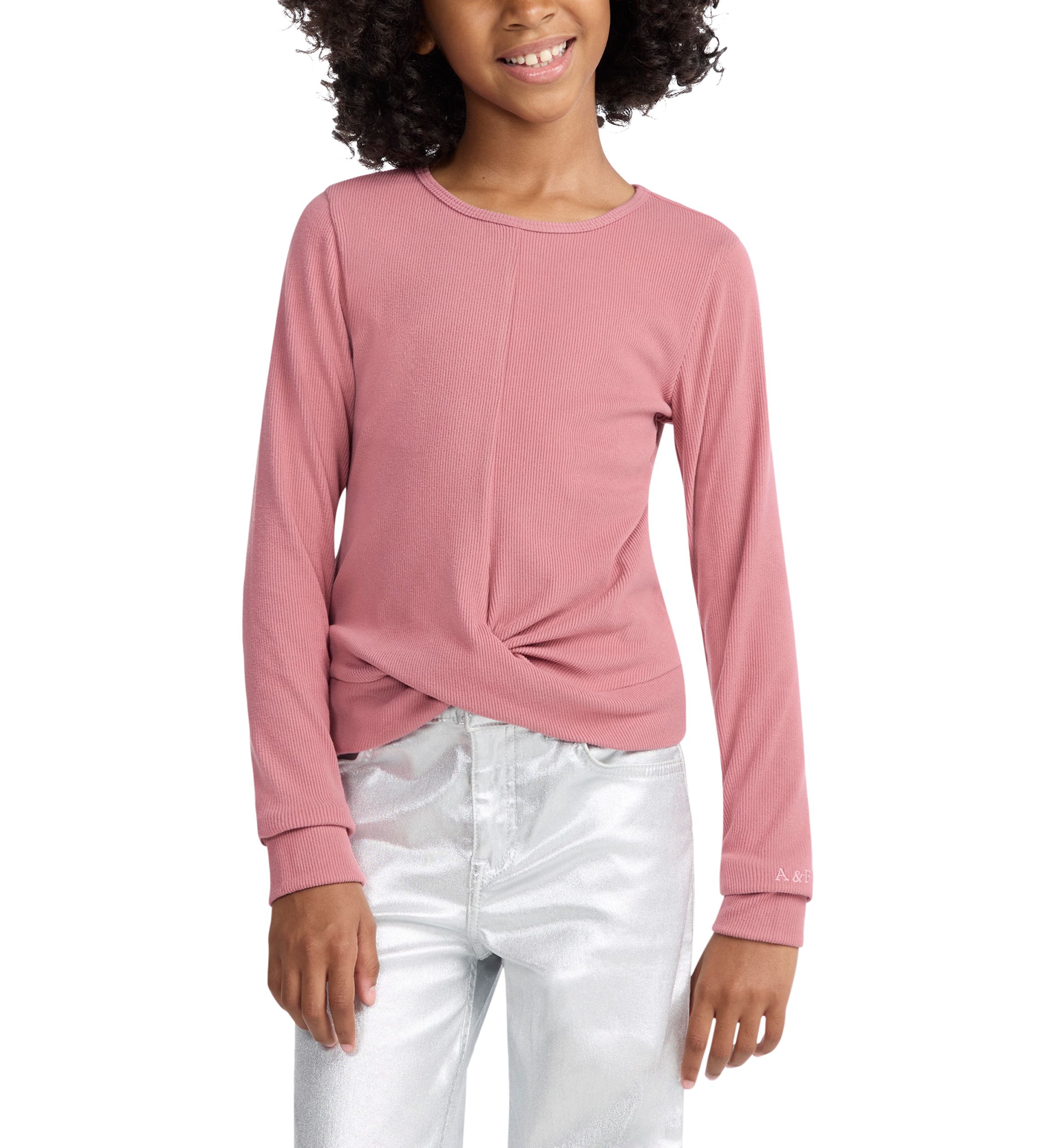 cozy twist front ribbed top