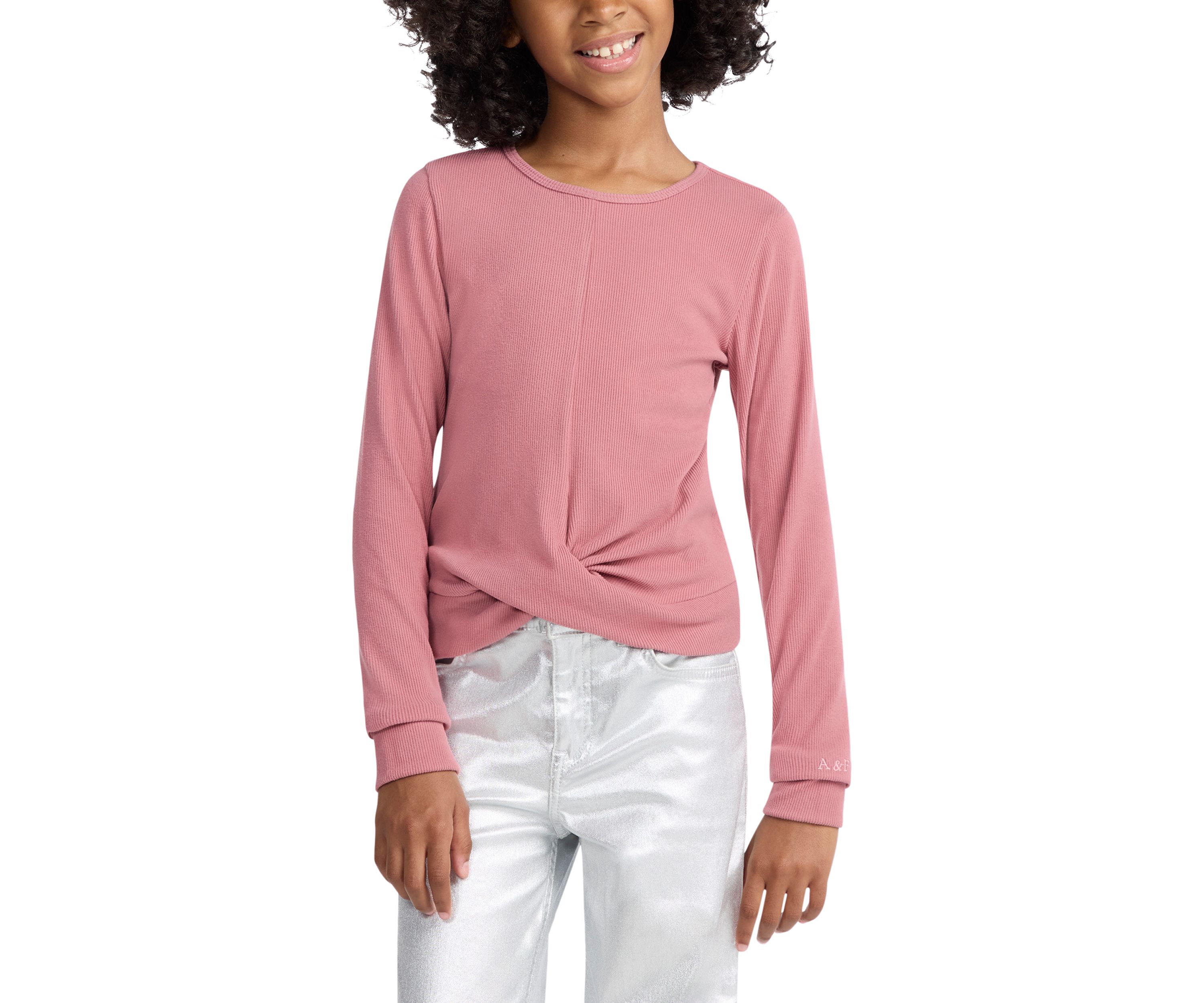 cozy twist front ribbed top