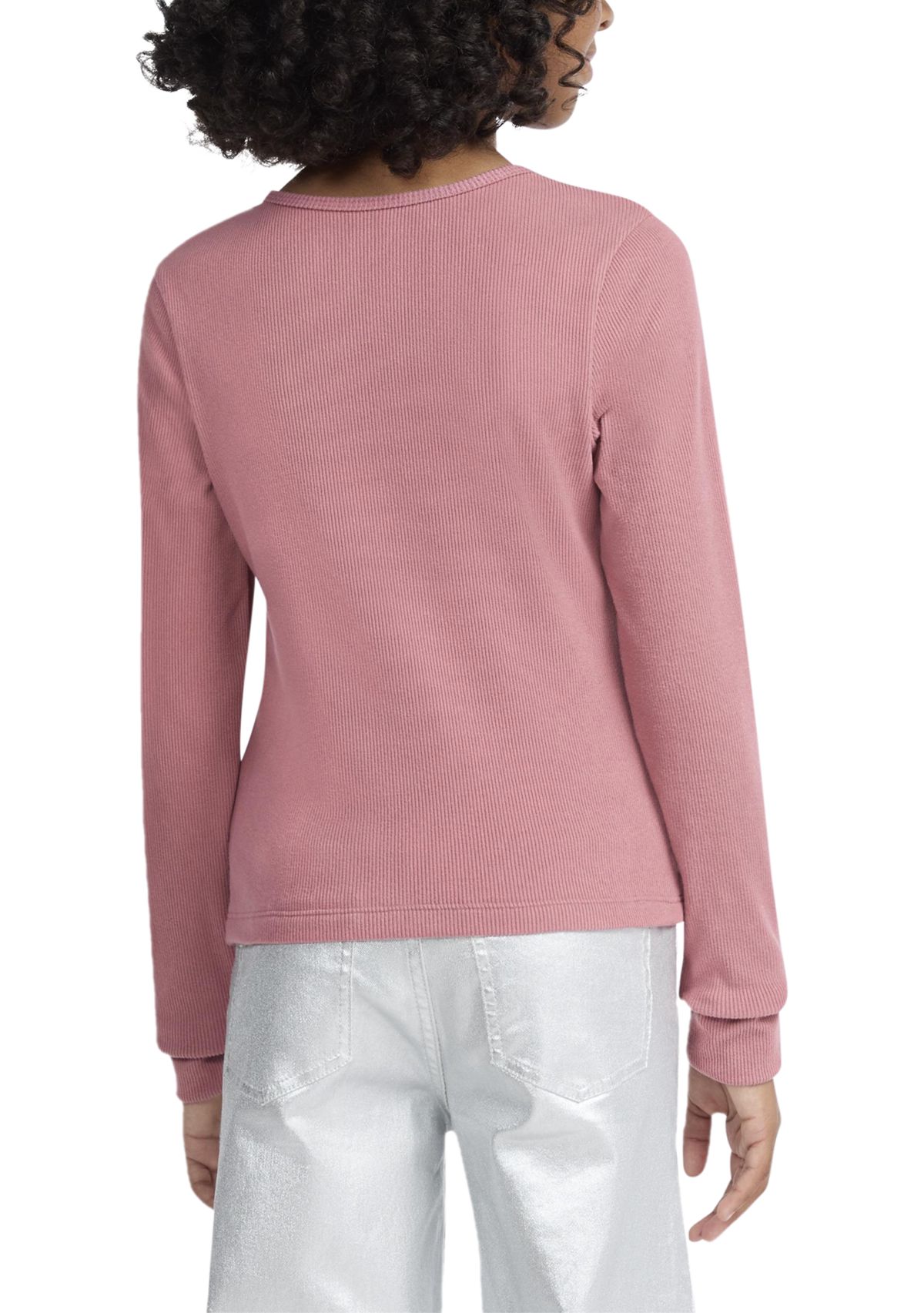 cozy twist front ribbed top