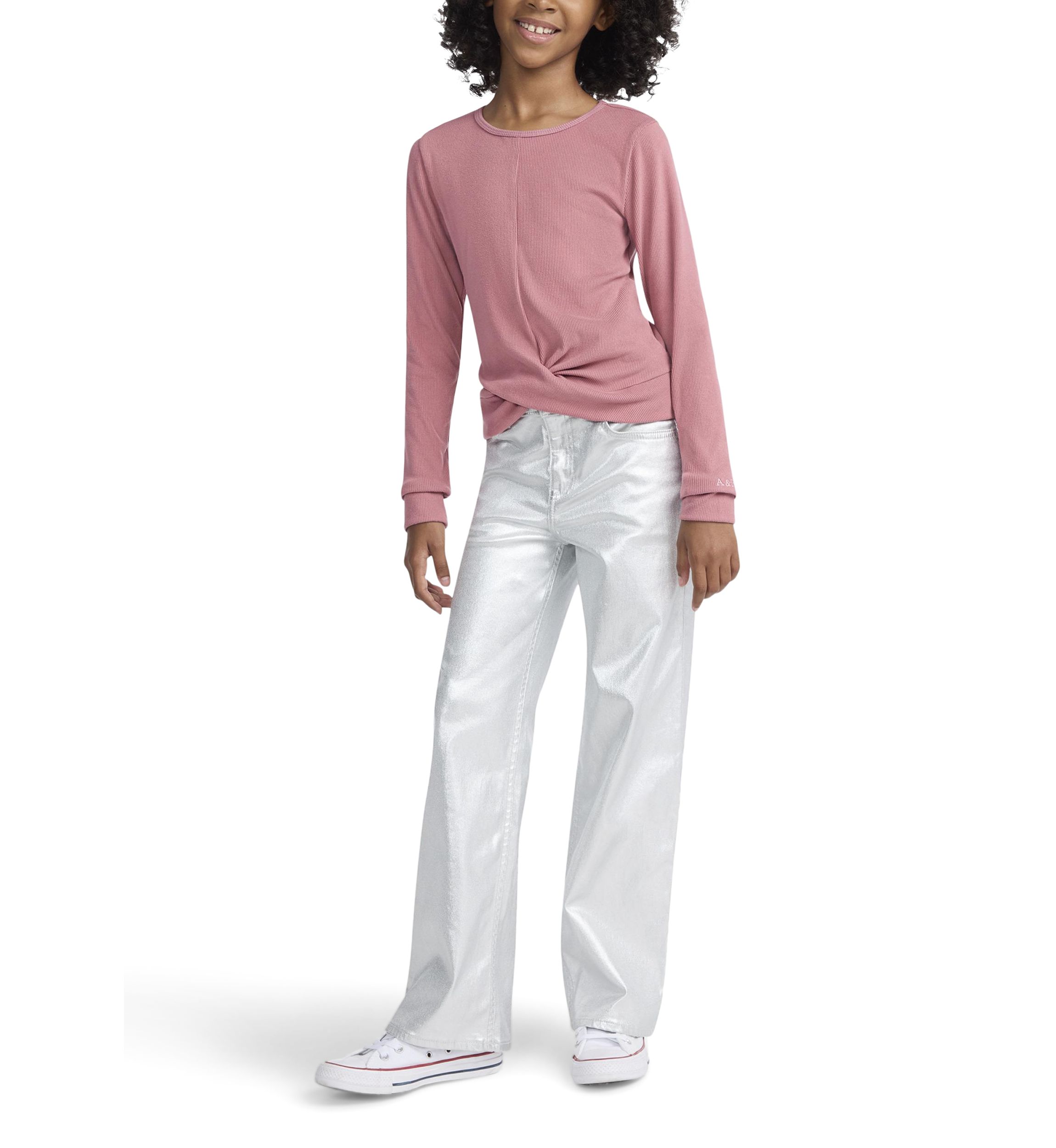 cozy twist front ribbed top