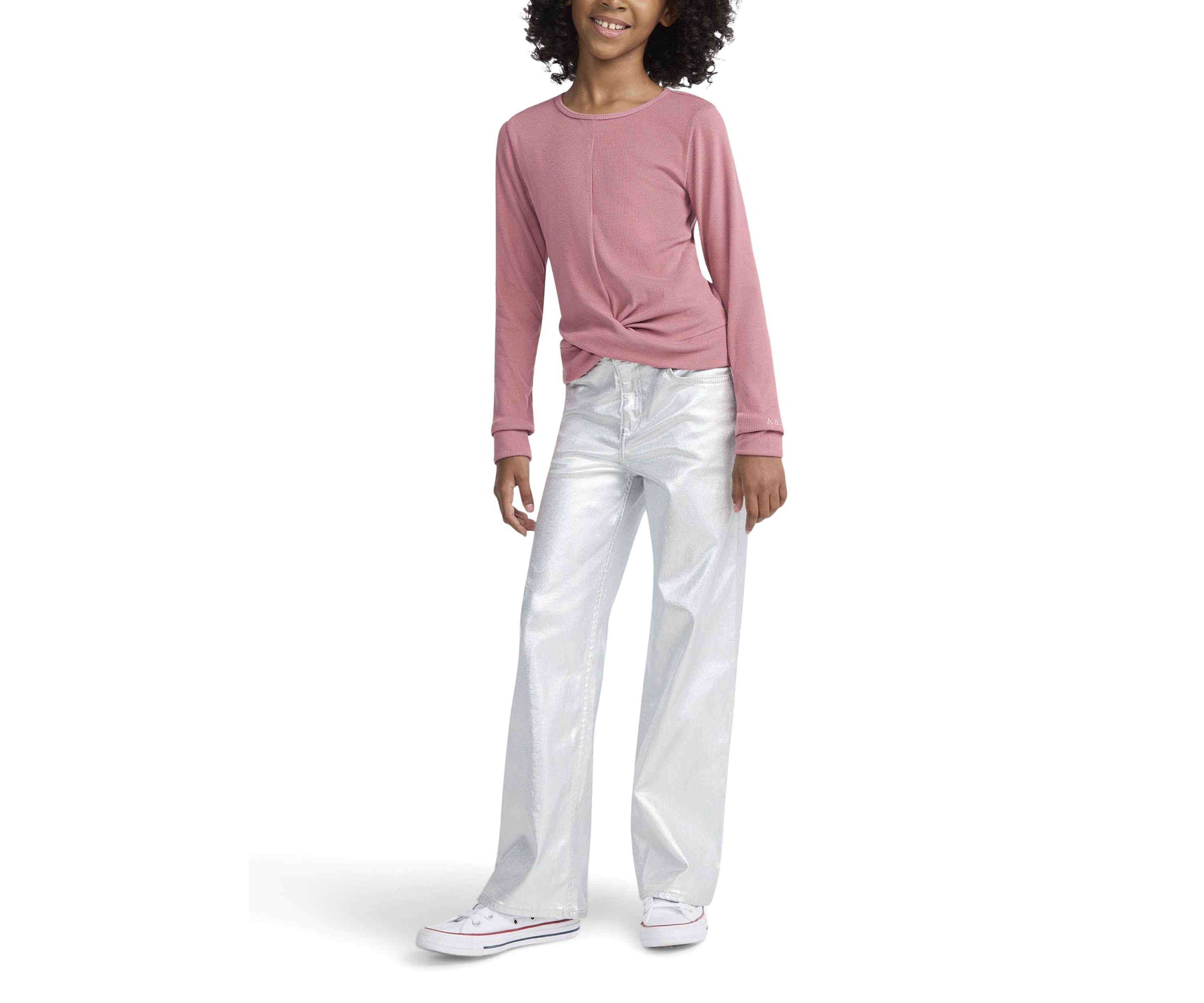 cozy twist front ribbed top
