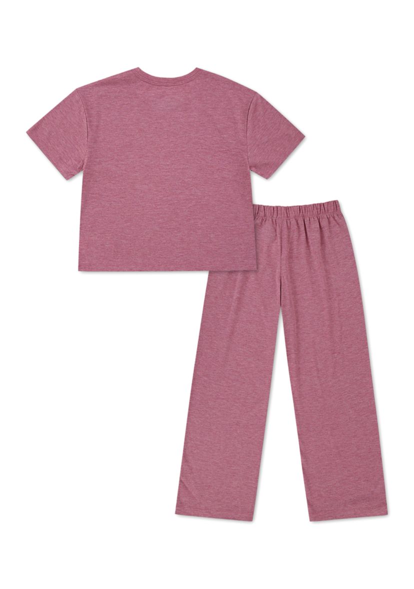 boxy tee pants sleep set 