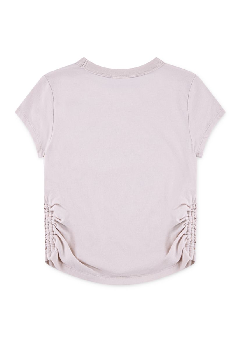 cotton ruched 1892 graphic t-shirt