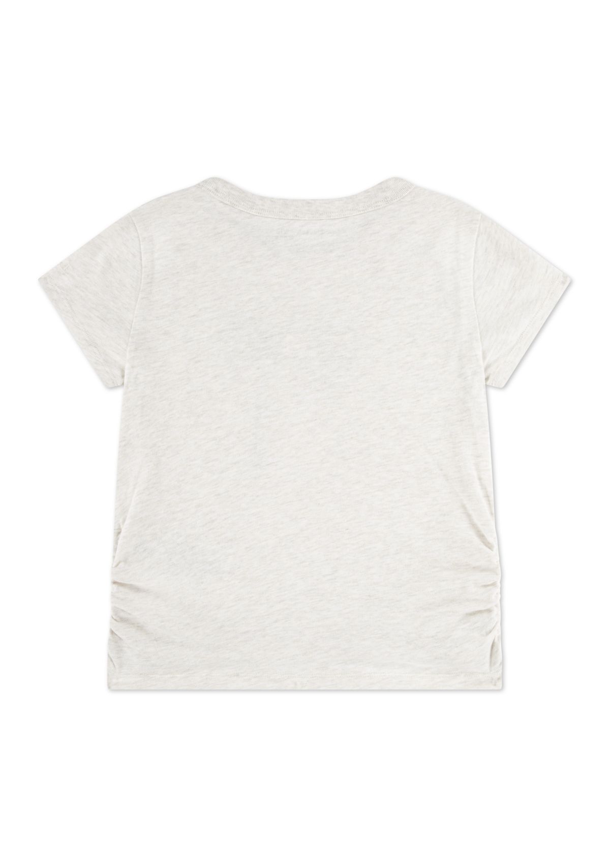 pearl bow ruched tee