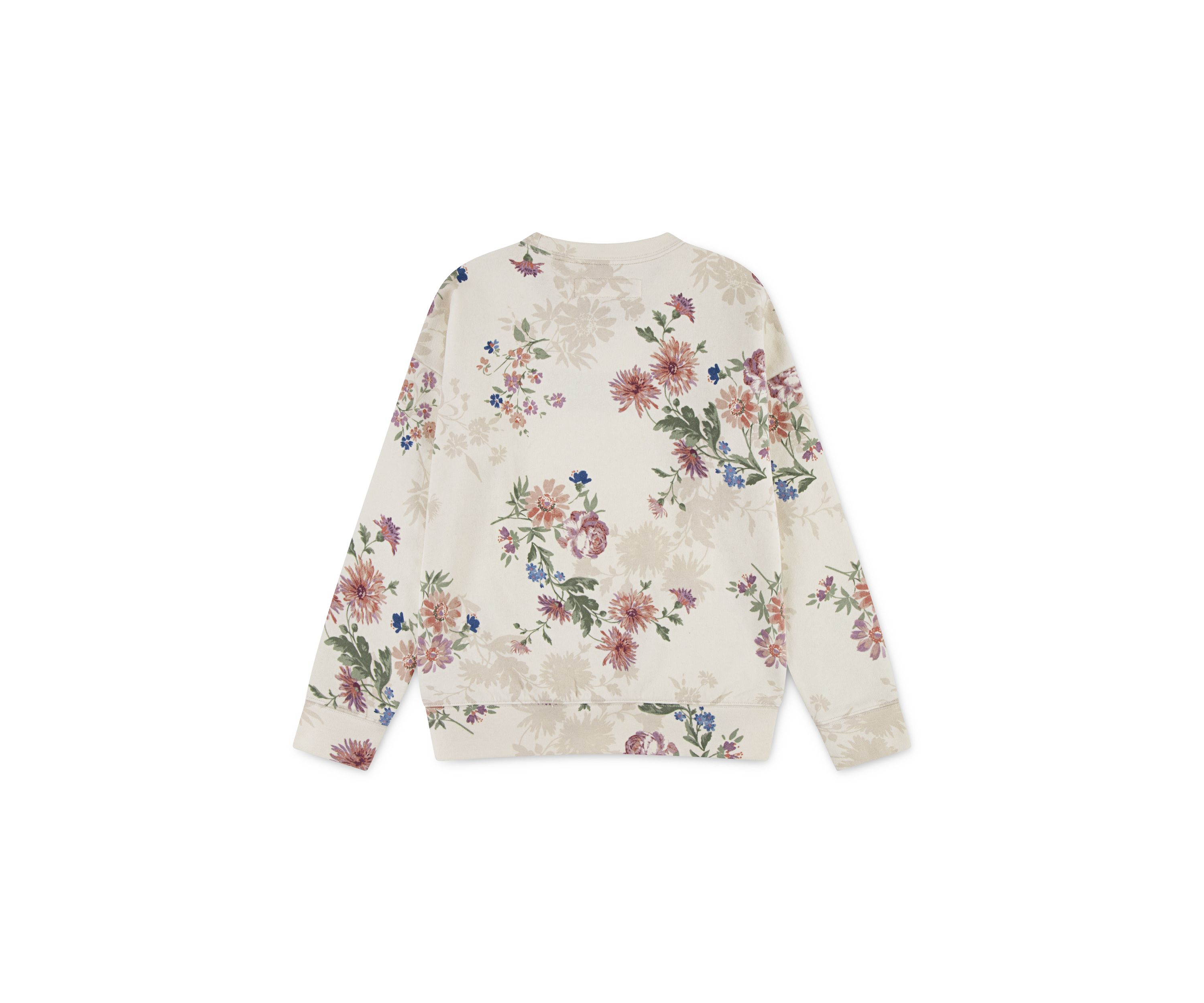 elongated crewneck fleece sweatshirt