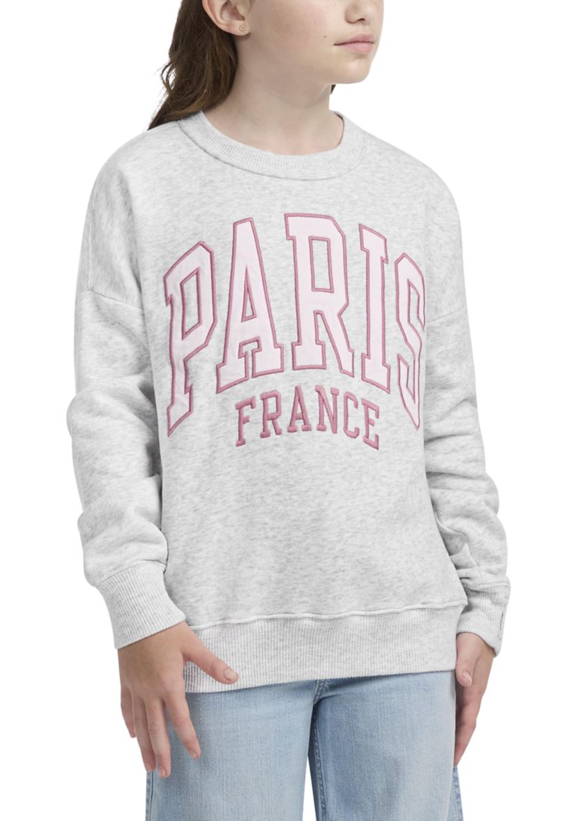 paris fleece crew pullover