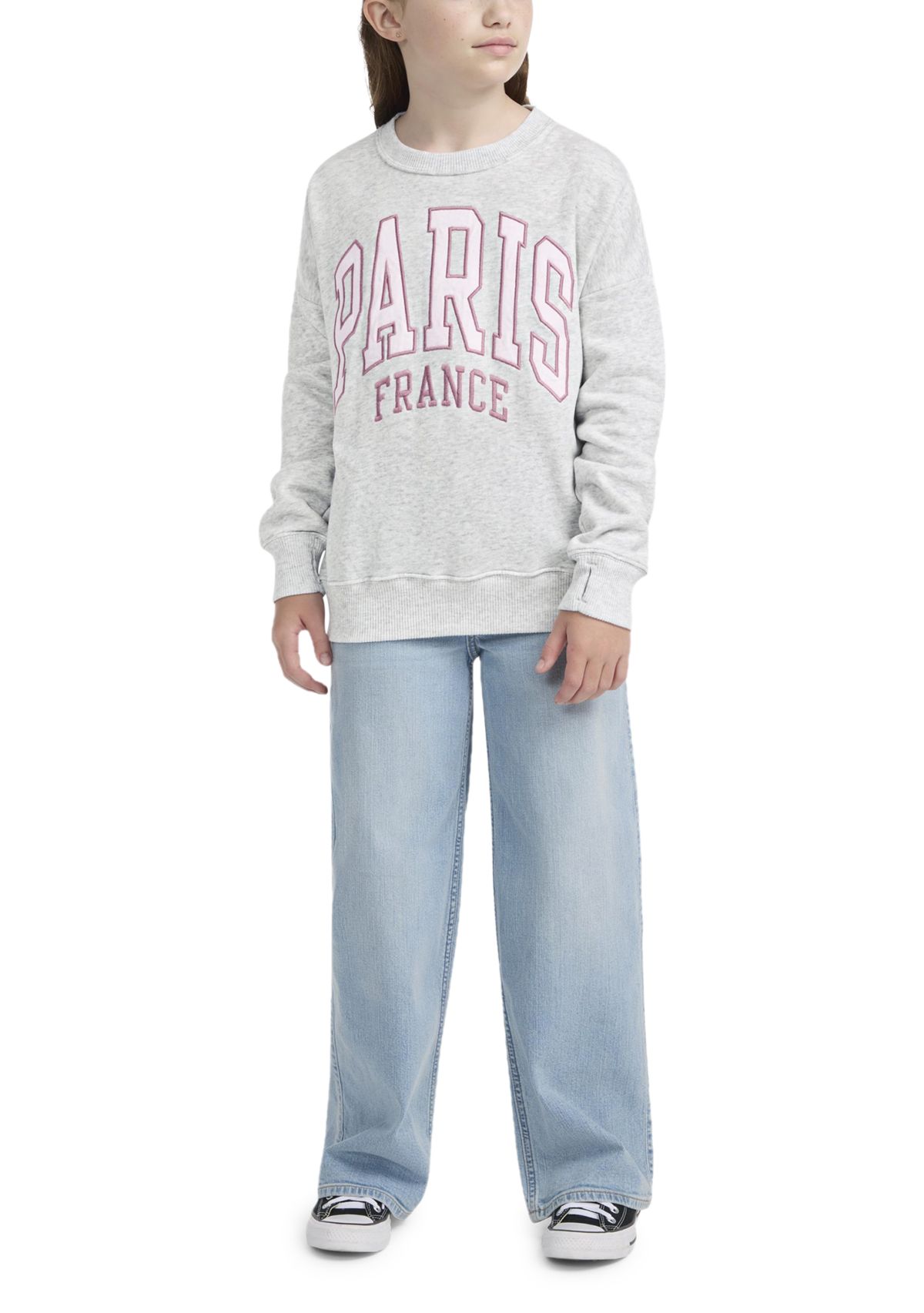 paris fleece crew pullover