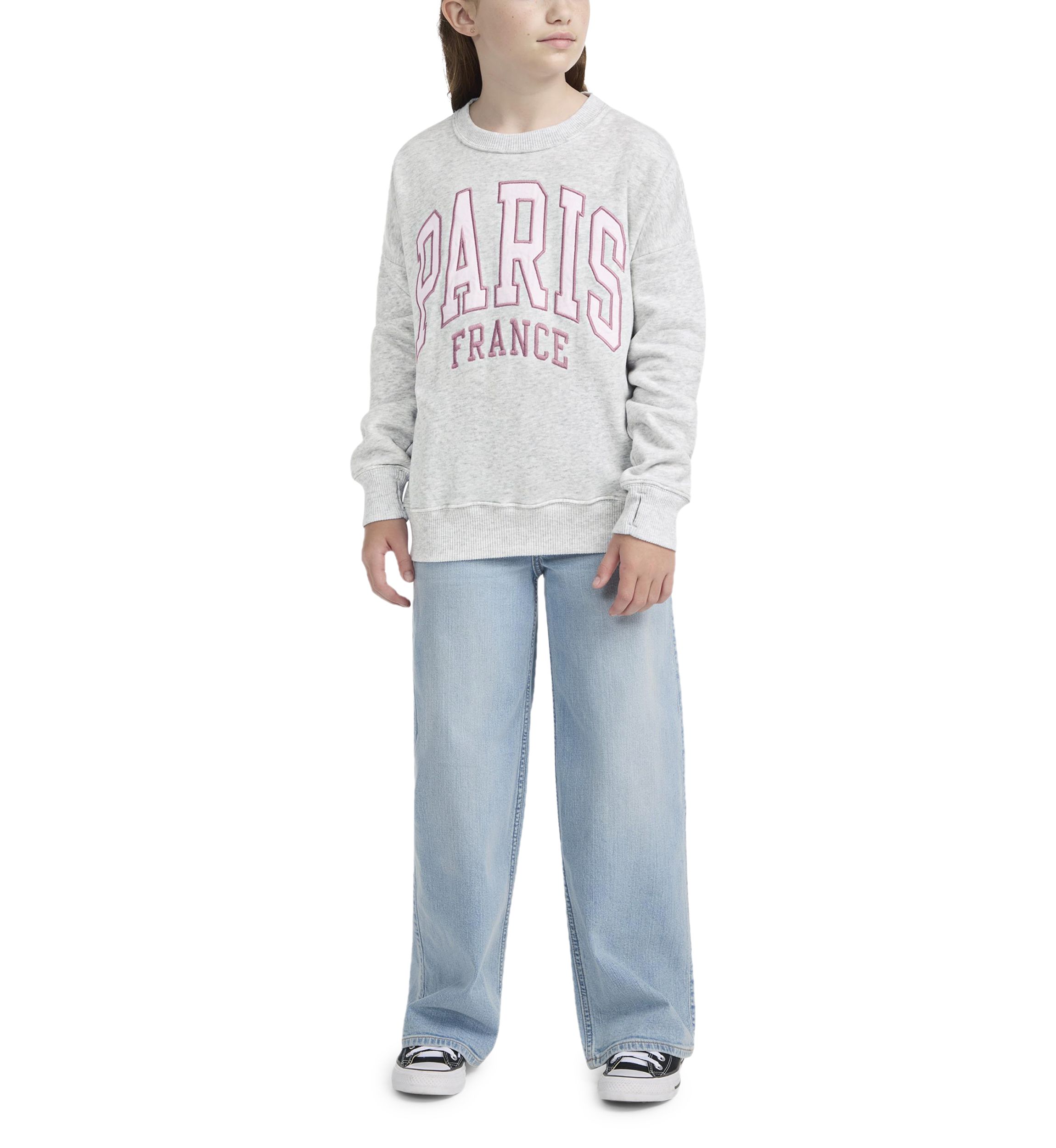 paris fleece crew pullover