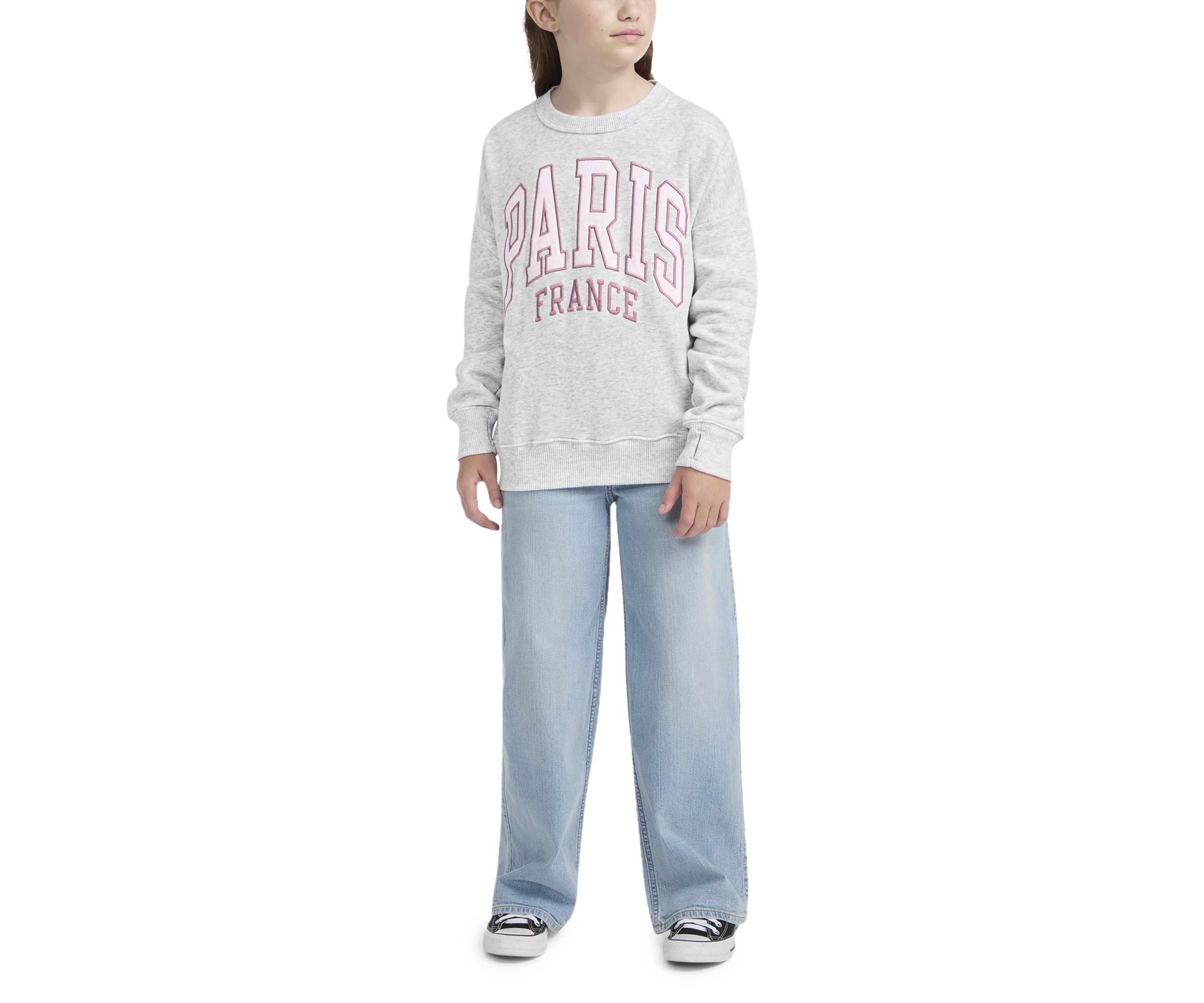 paris fleece crew pullover