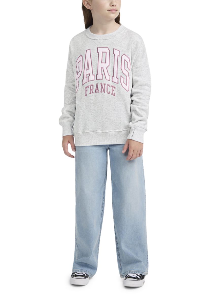 paris fleece crew pullover