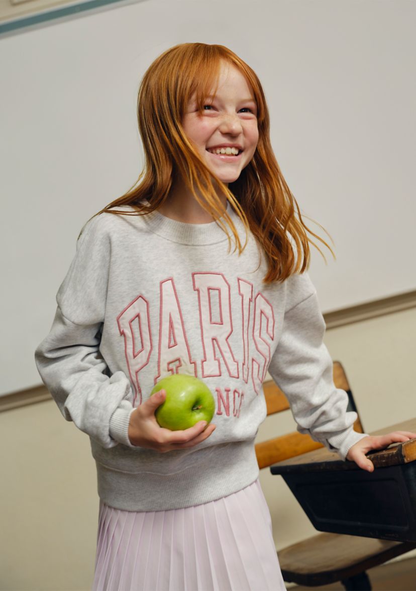 paris fleece crew pullover