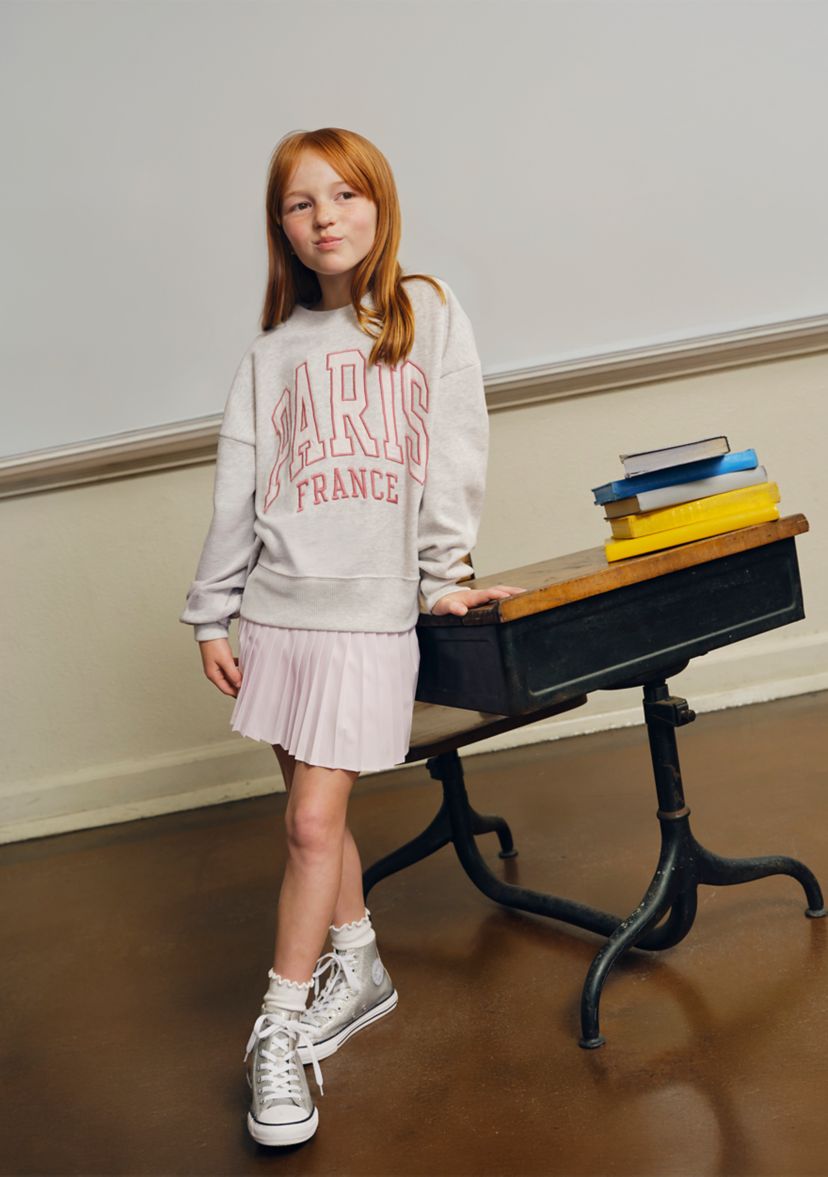 paris fleece crew pullover
