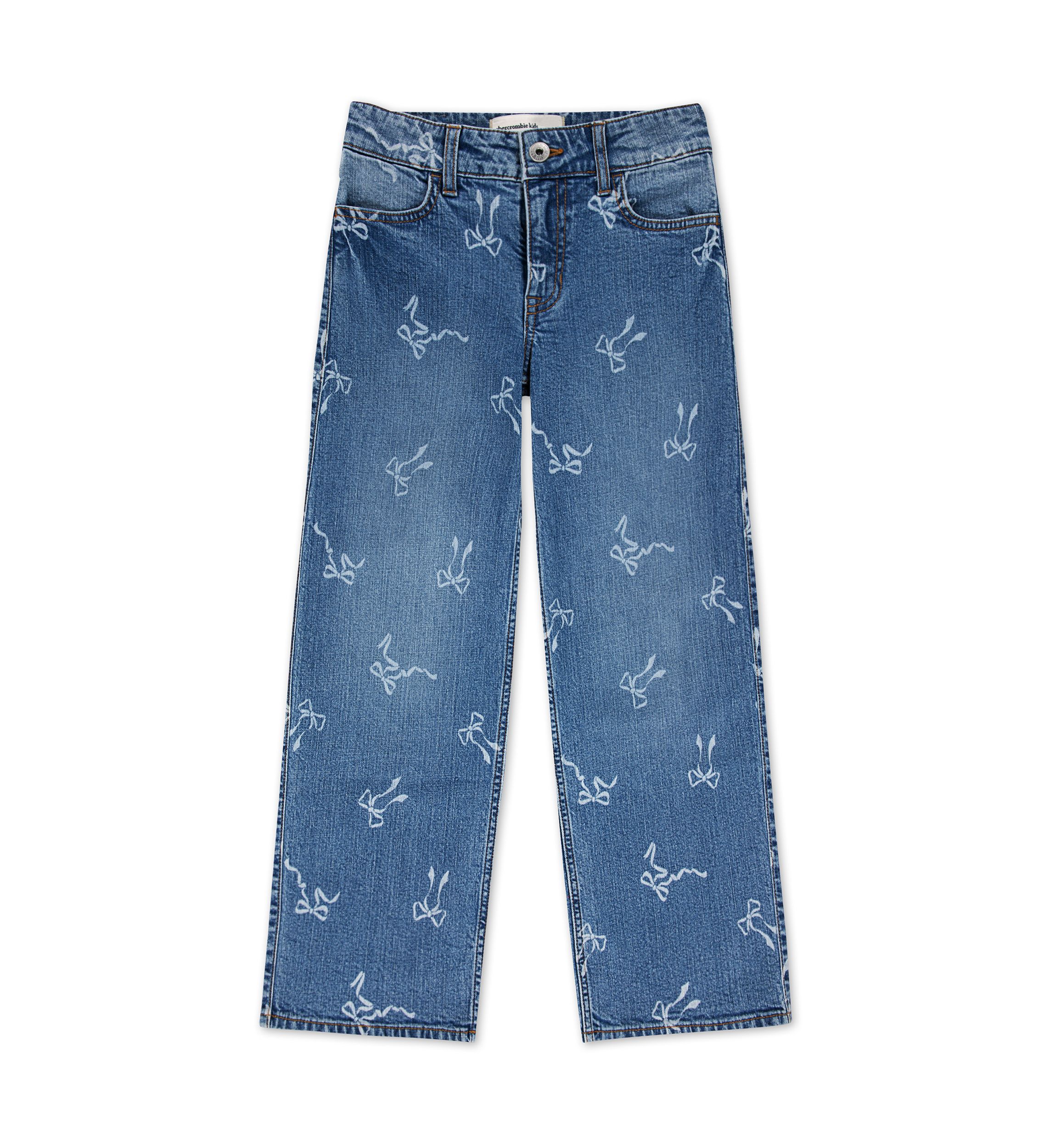 high rise discharge wide leg jeans
