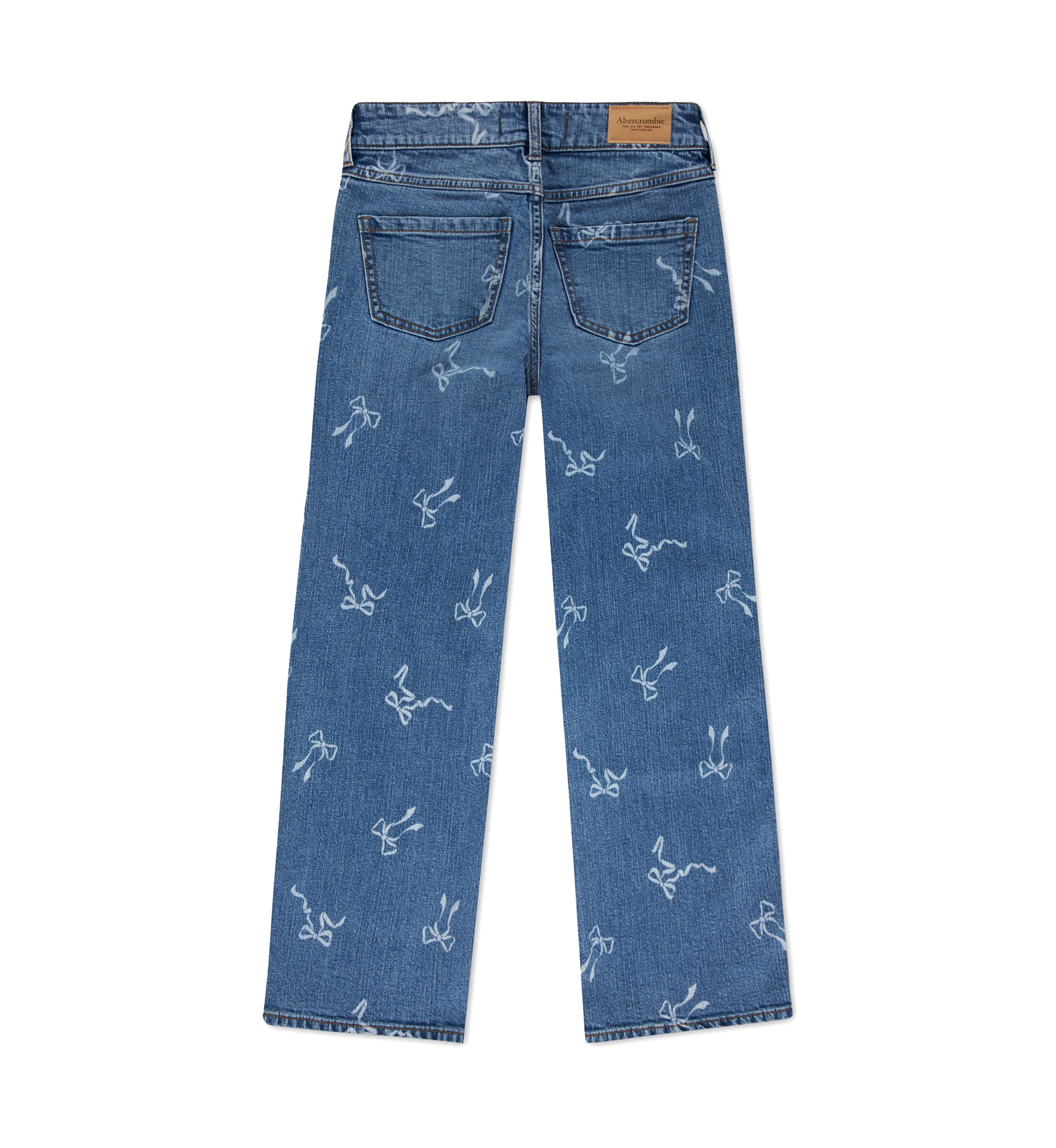 high rise discharge wide leg jeans