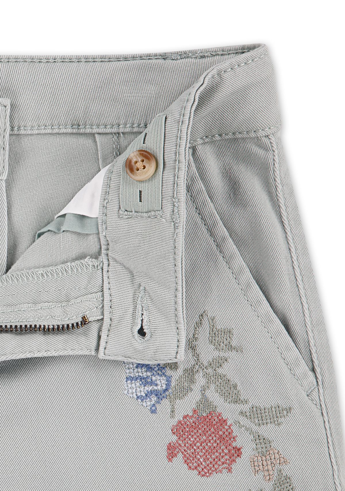 embroidered cargo joggers