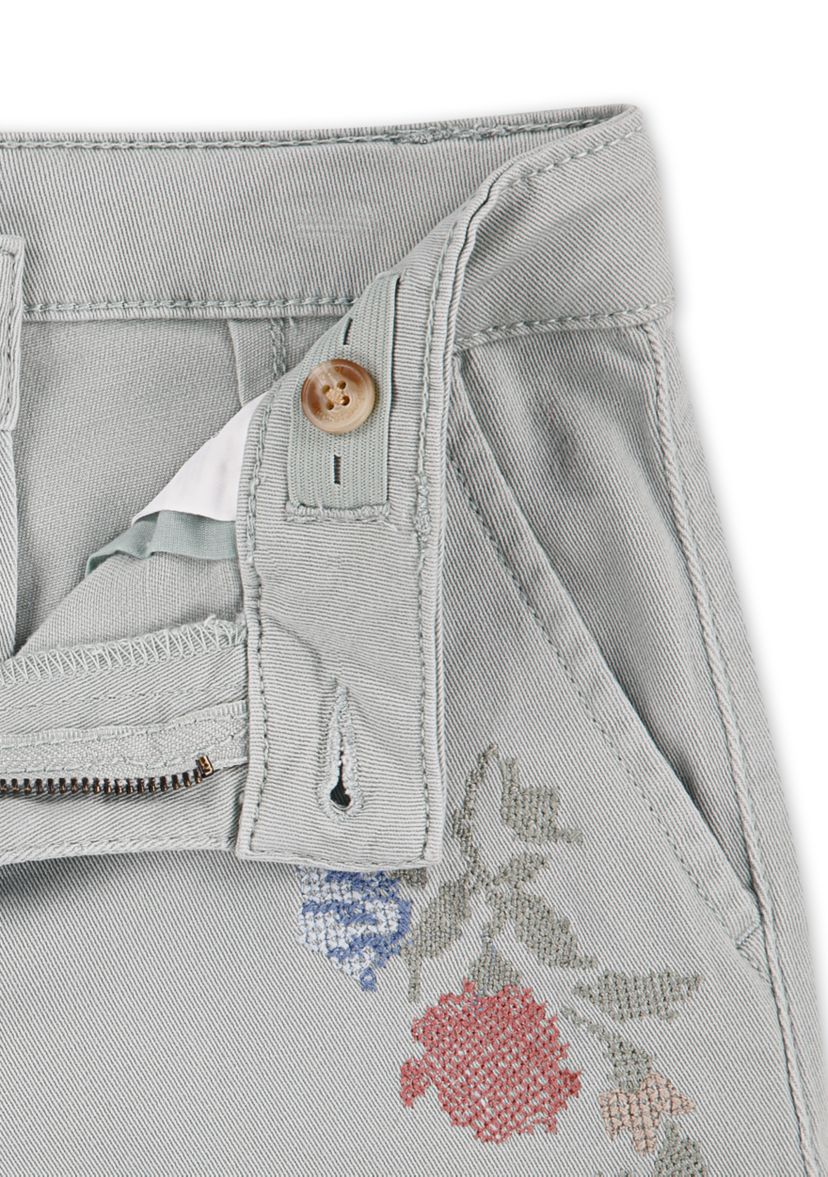 embroidered cargo joggers