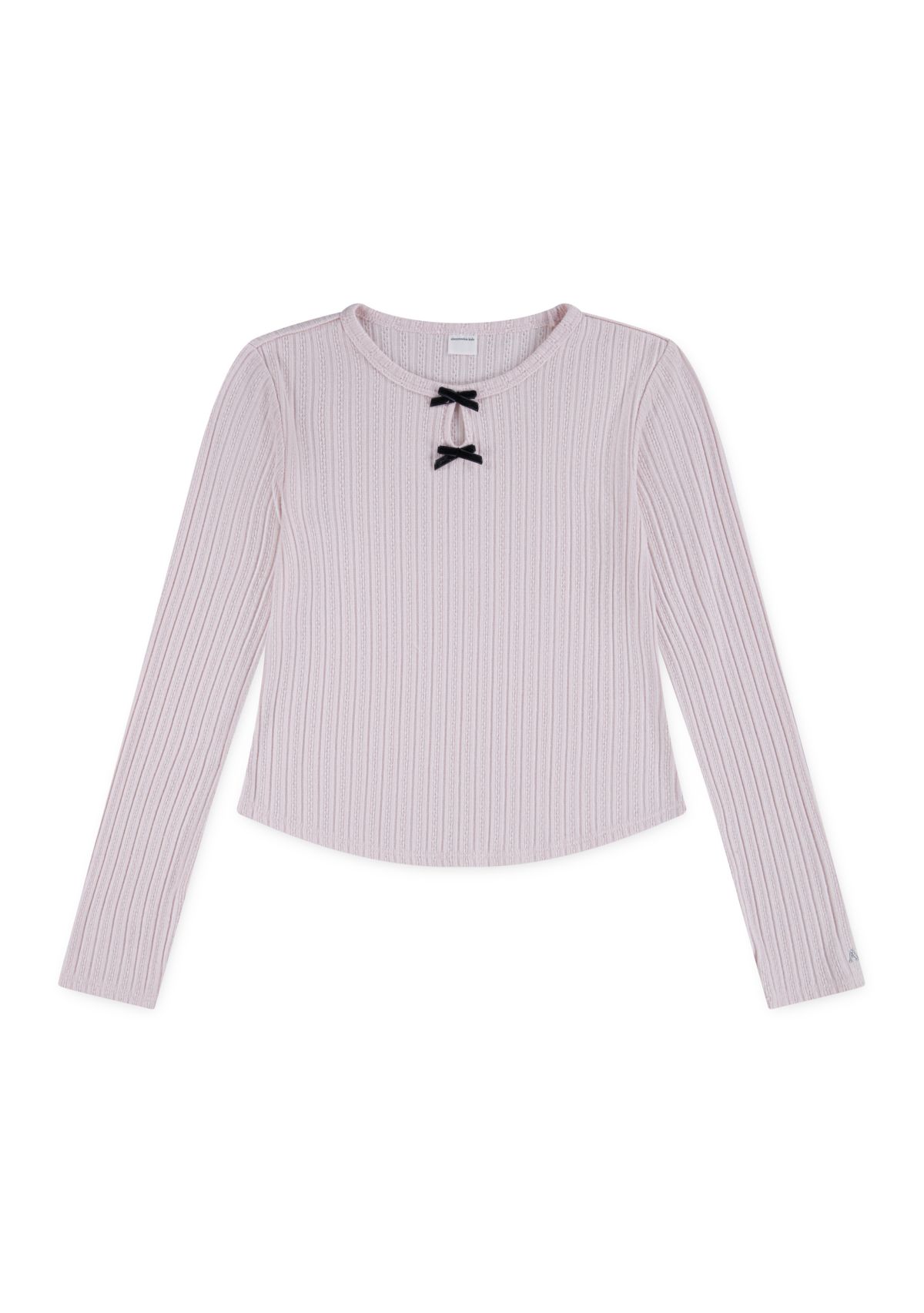 double bow pointelle top 