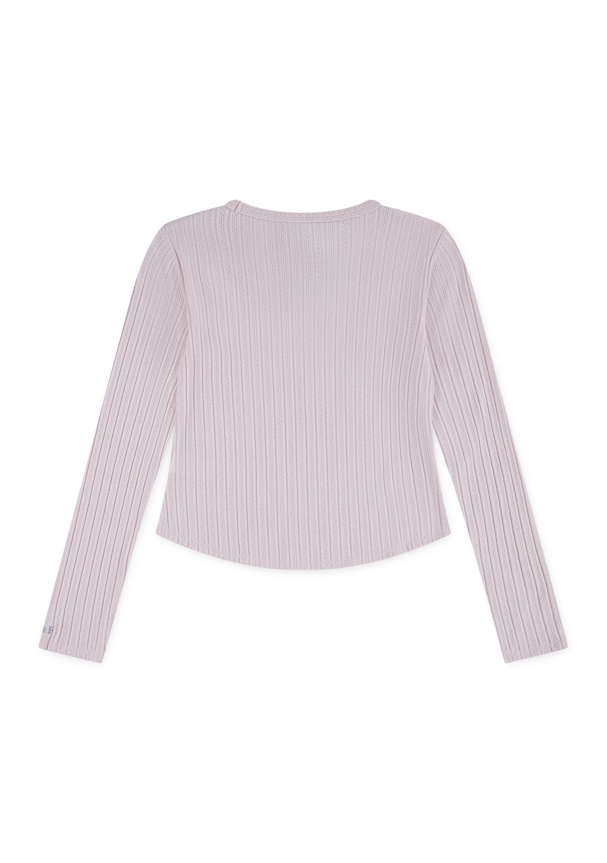 double bow pointelle top 