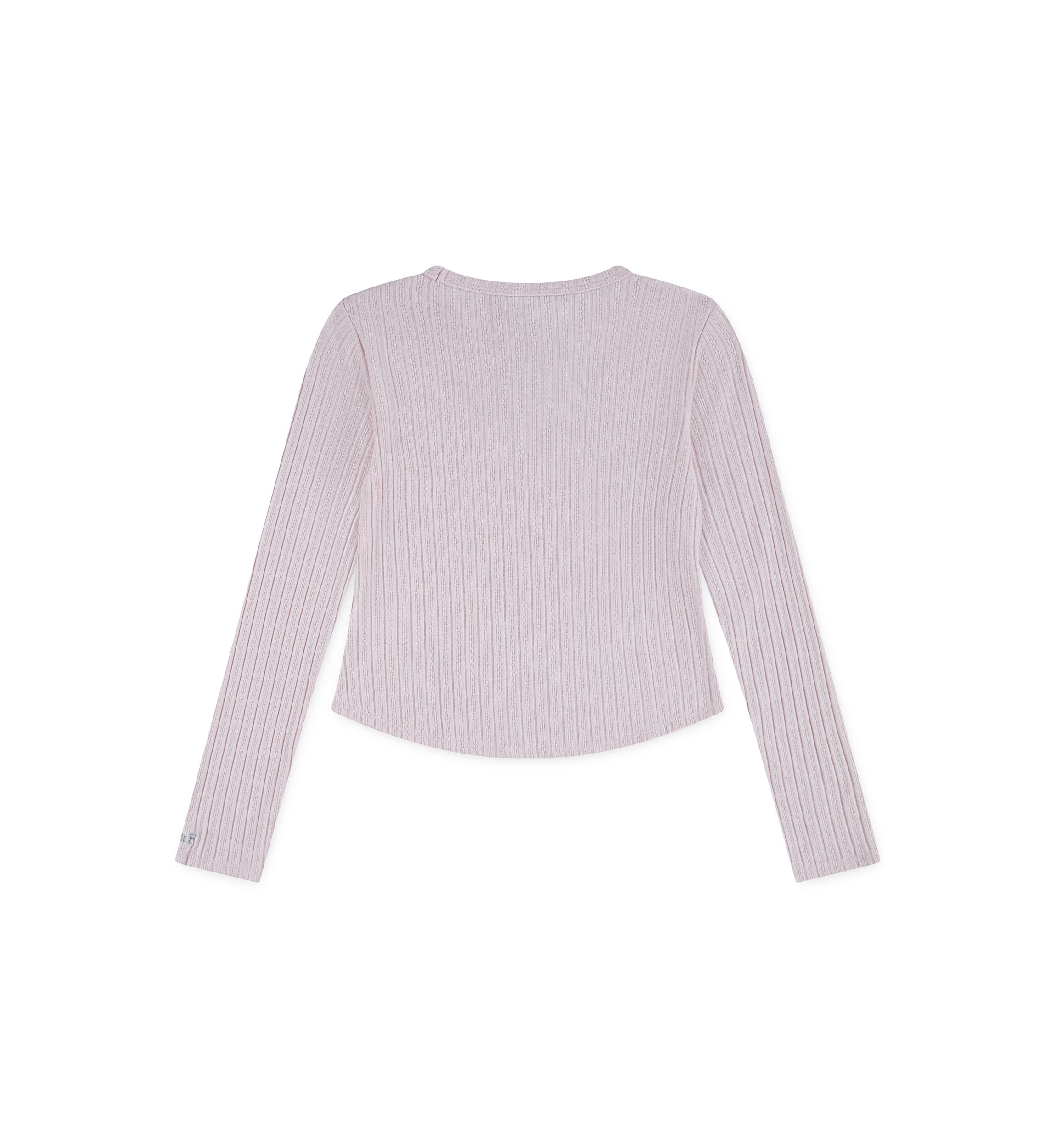 double bow pointelle top 