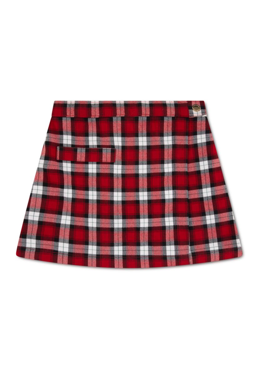 plaid wrap skort
