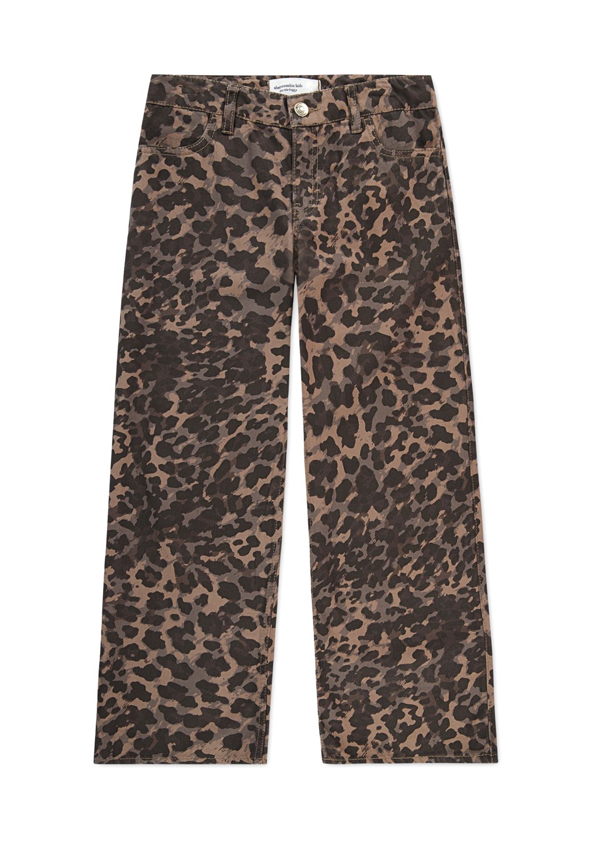 printed leopard baggy jeans 