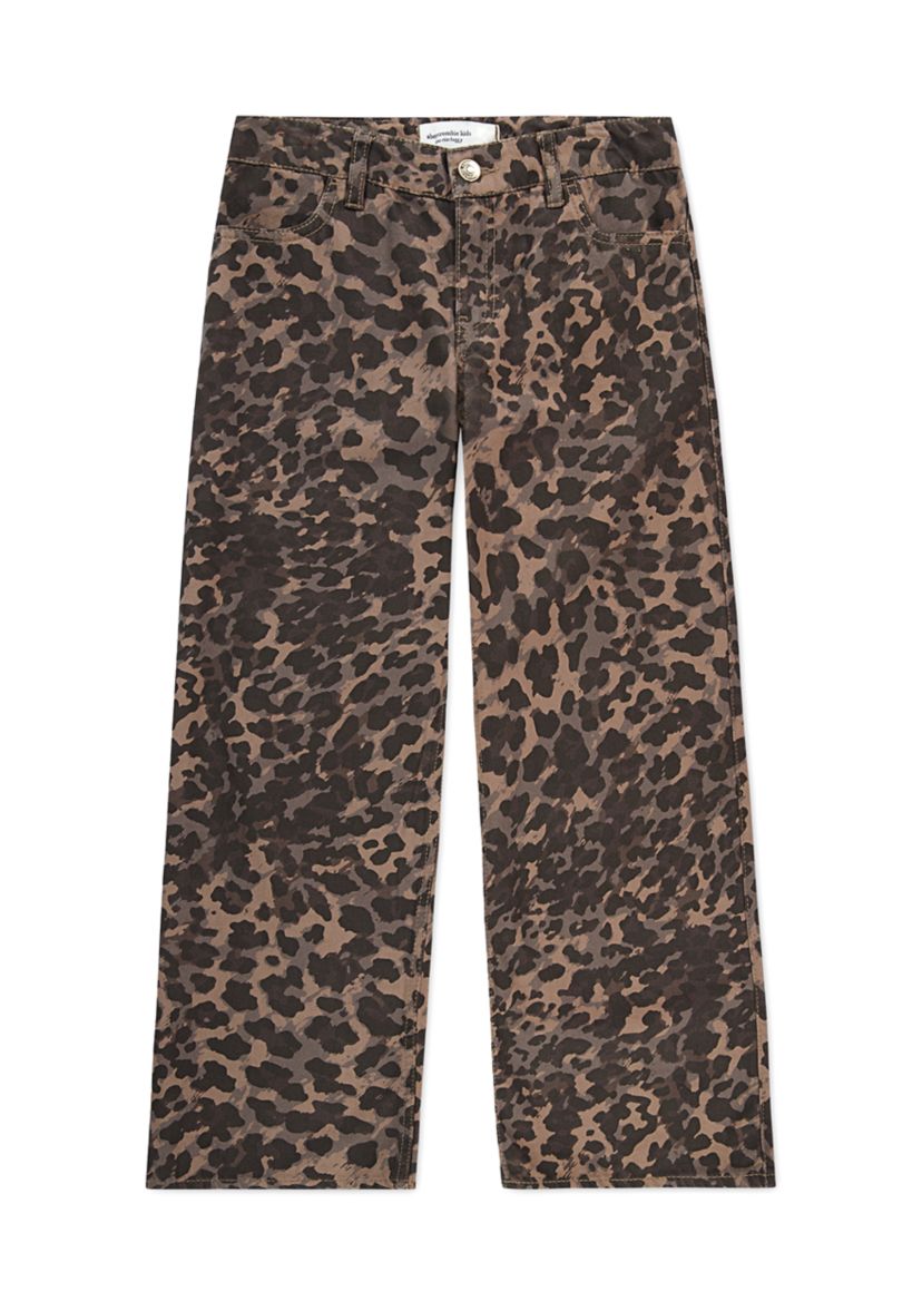 printed leopard baggy jeans 