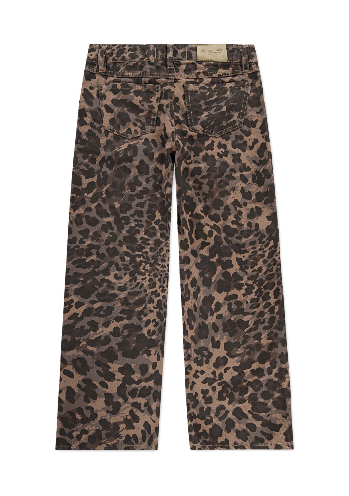 printed leopard baggy jeans 