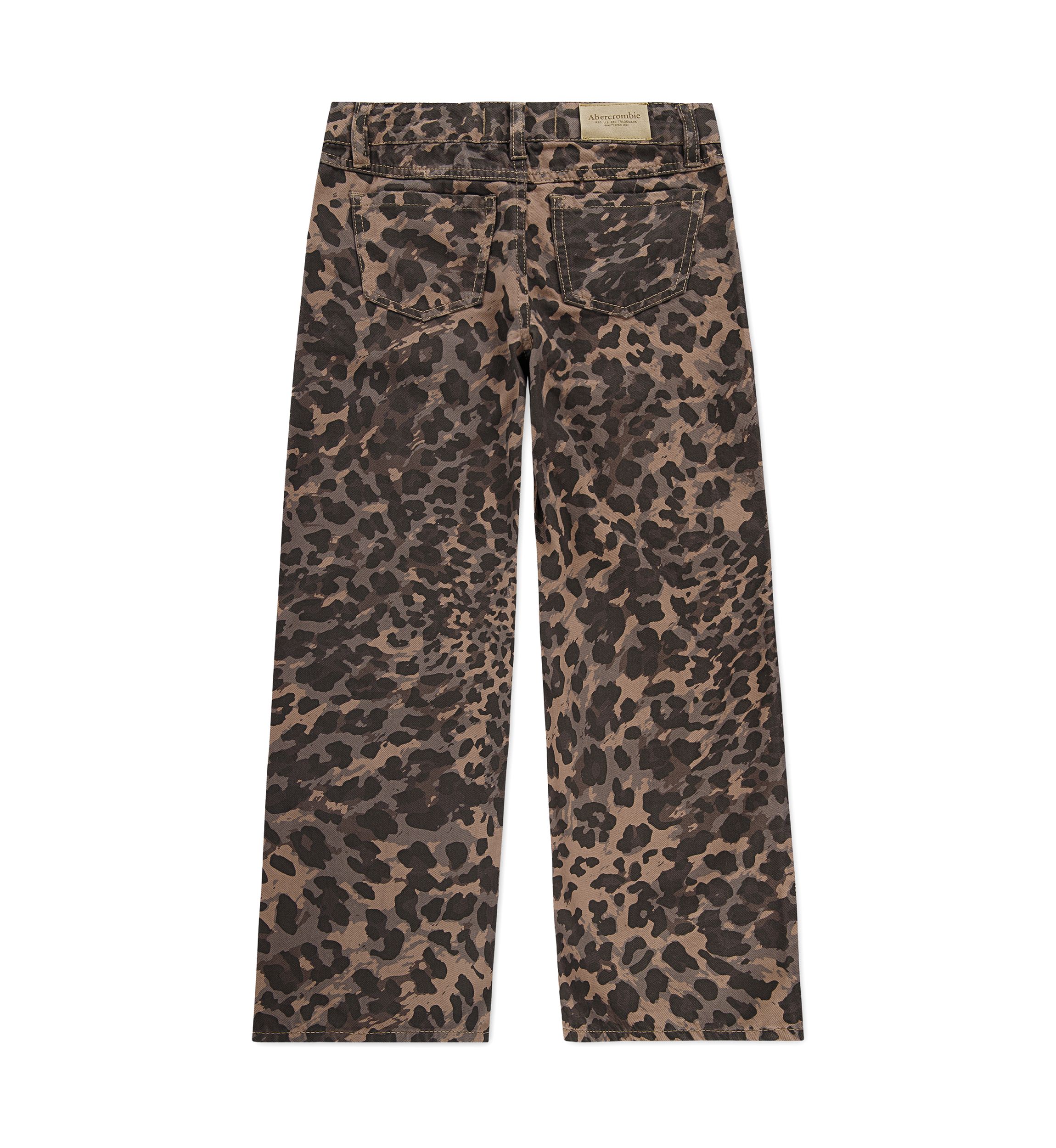 printed leopard baggy jeans 
