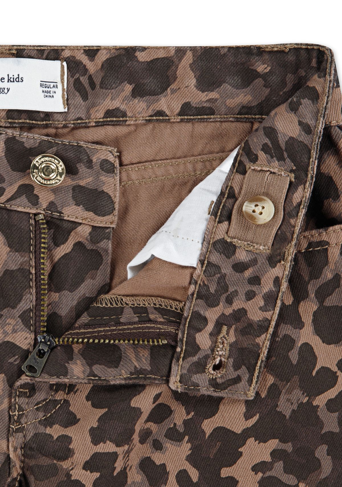 printed leopard baggy jeans 