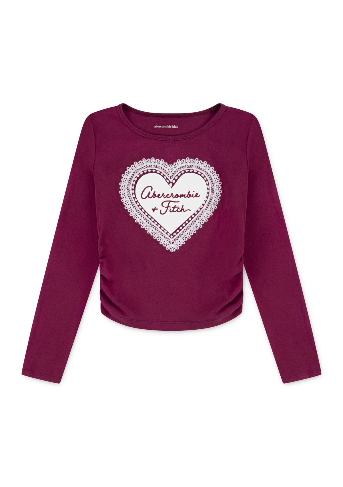 lacey long sleeve ruched tee