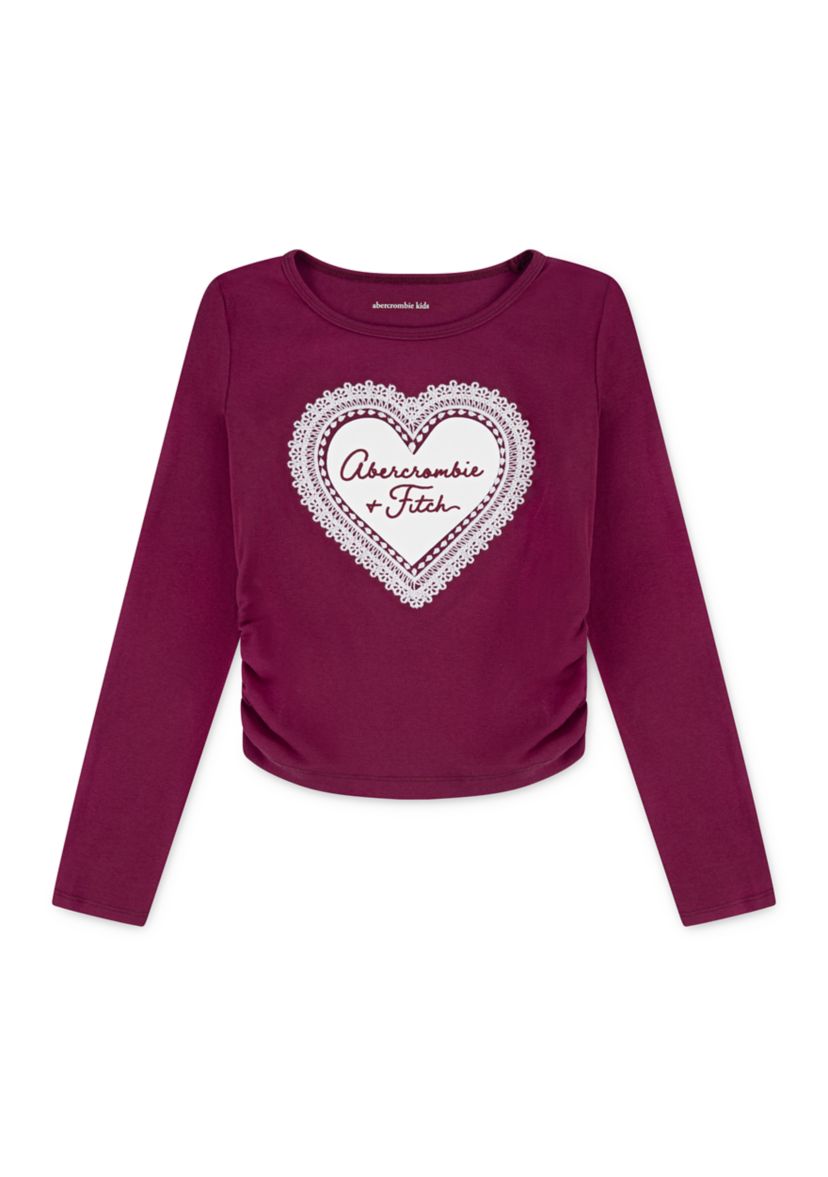 lacey long sleeve ruched tee