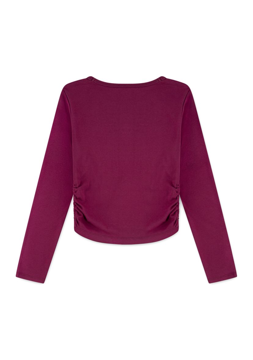 lacey long sleeve ruched tee