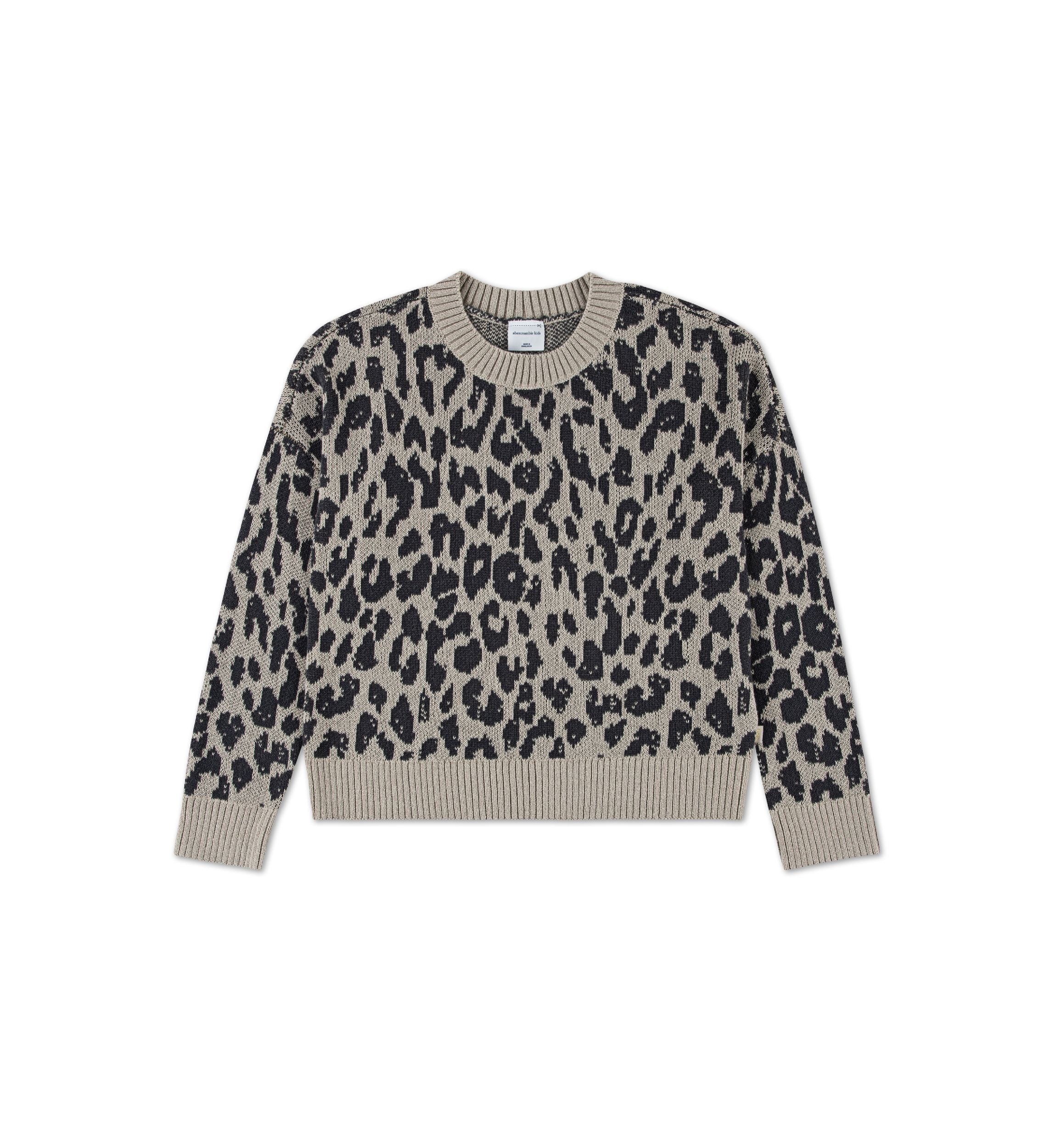 leopard crew sweater