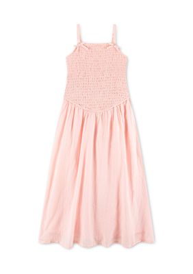 abercrombie kids Kids smocked maxi dress, Pink, 7-8