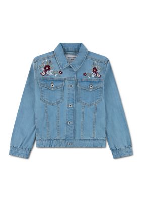 abercrombie kids Kids embroidered denim jacket, 15-16