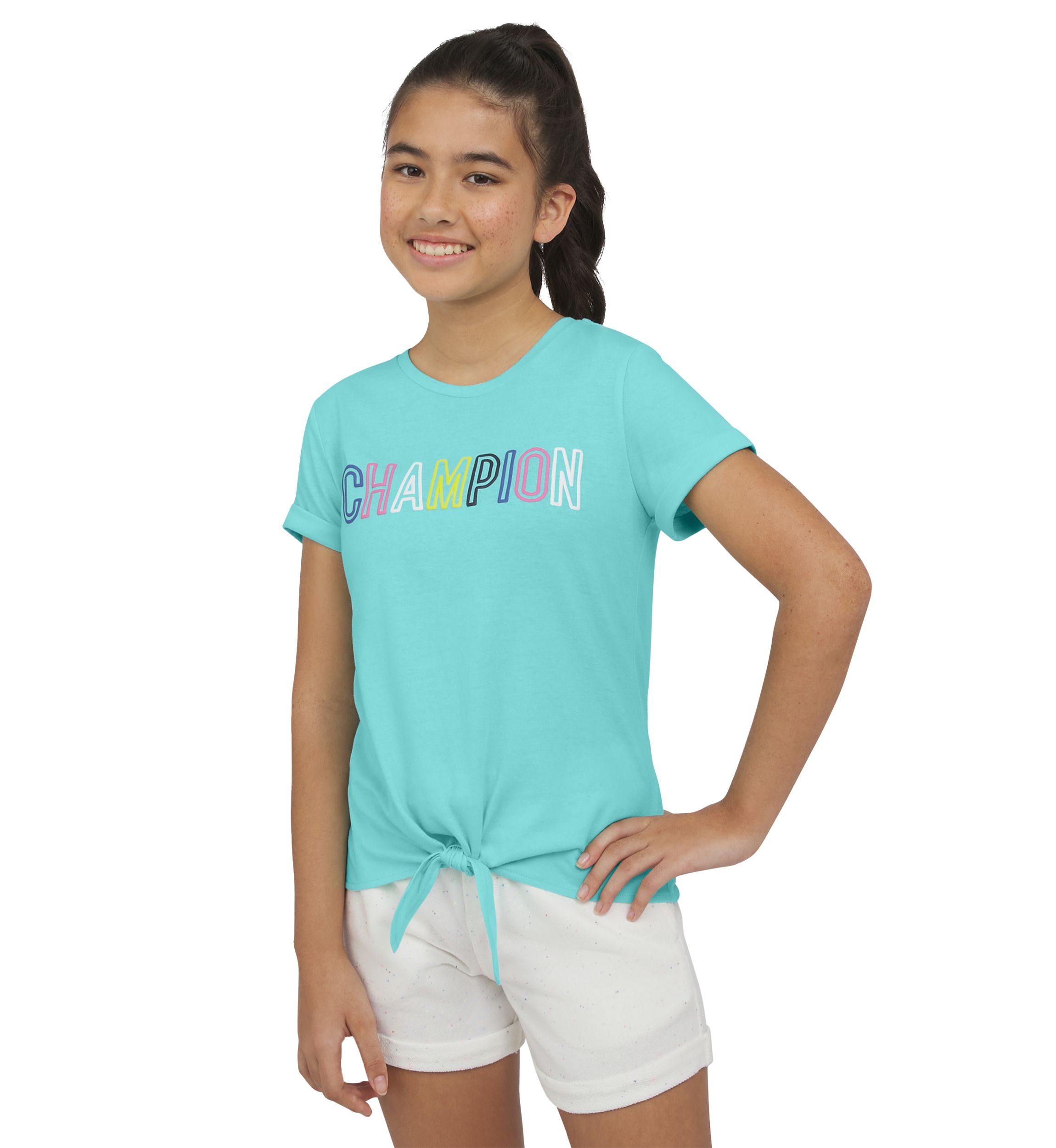 Girls 7-16 Tie Front Graphic T-Shirt