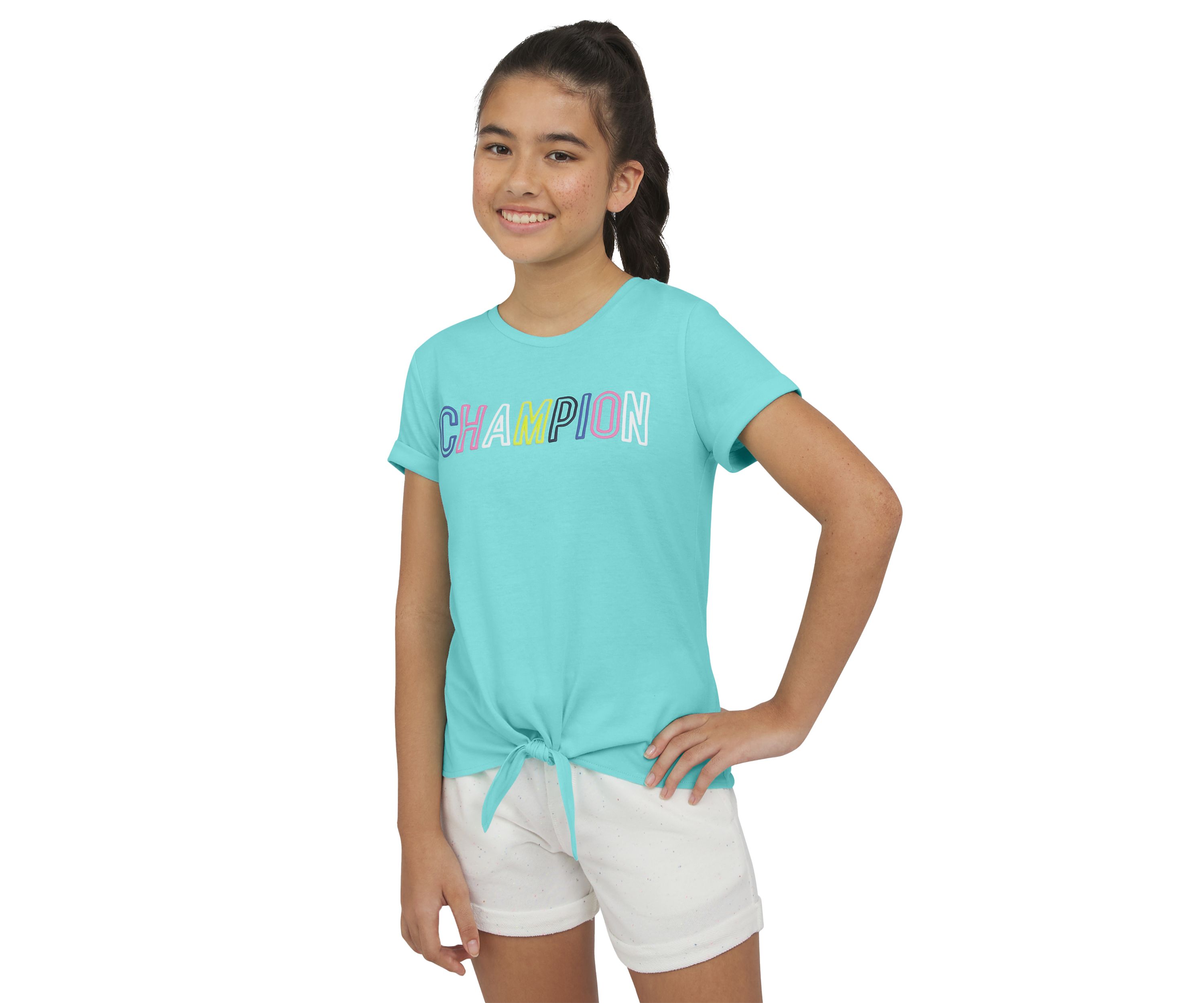 Girls 7-16 Tie Front Graphic T-Shirt