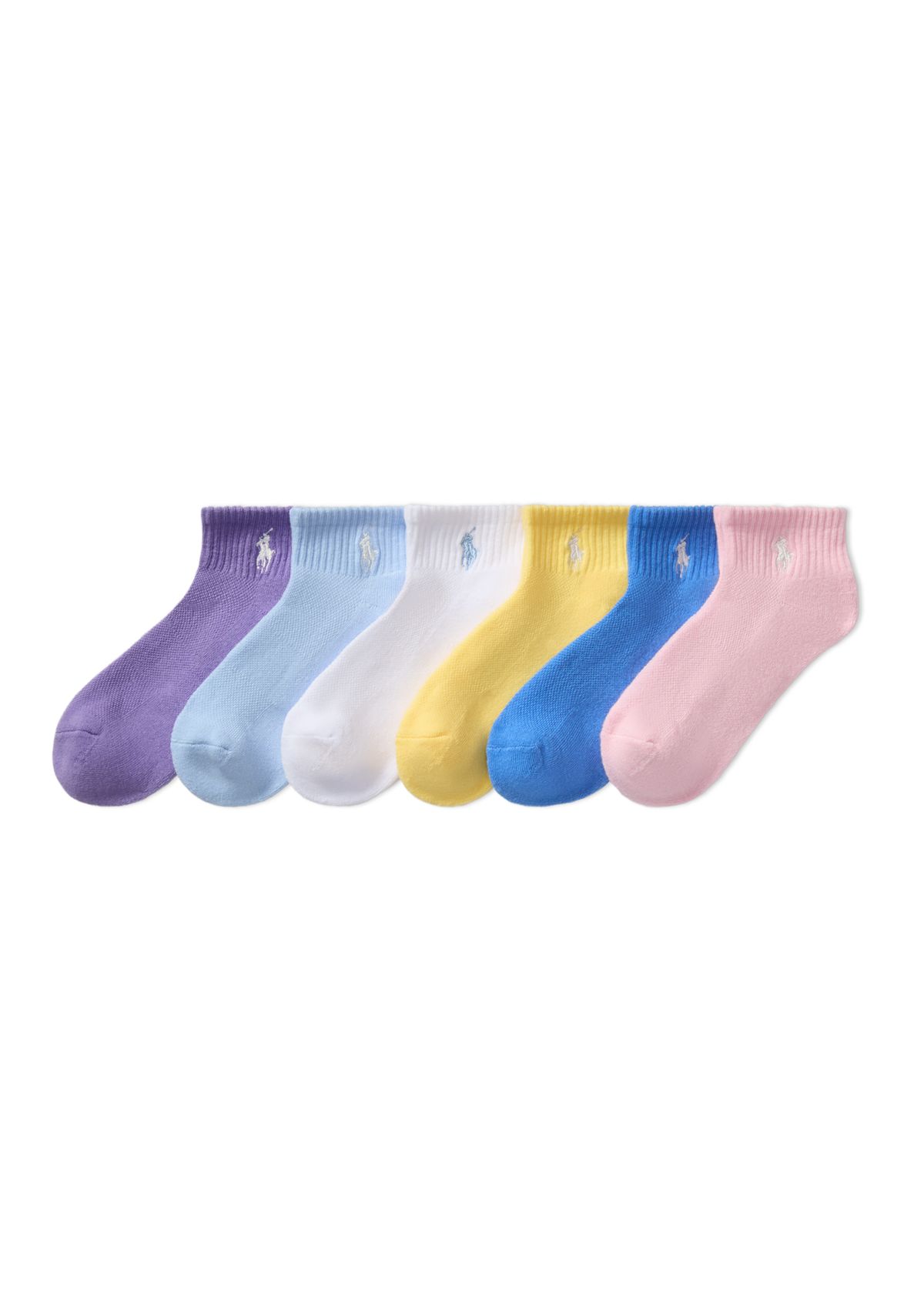 Polo Girls Sport Quarter Sock, 6 Pack