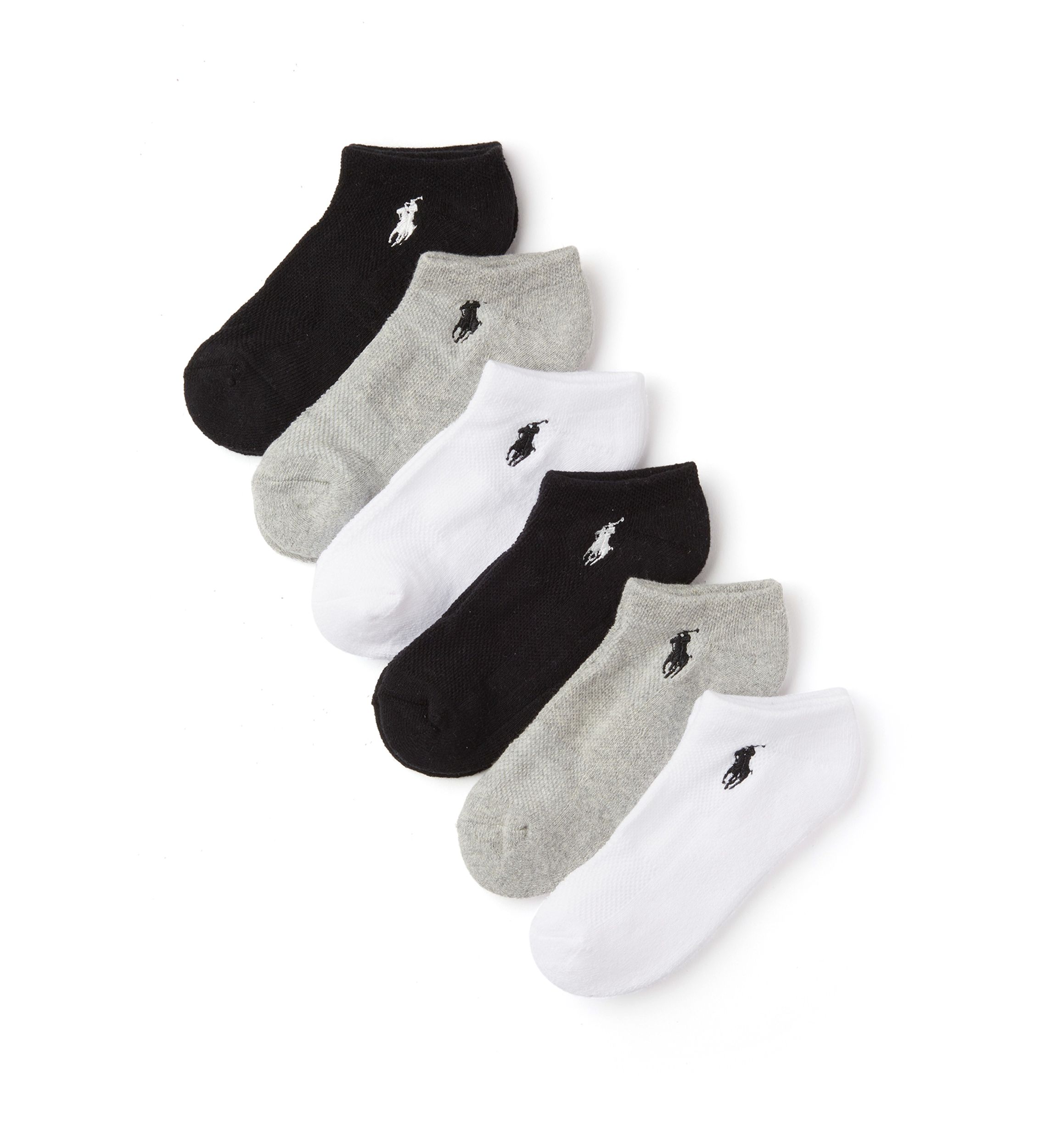 Girls Performance Cushioned Solid Low Cut Socks - 6 Pack 