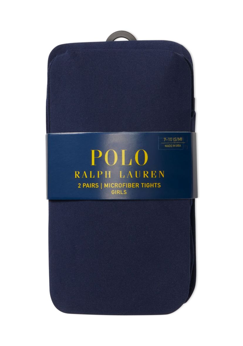 Polo Girls Microfiber Tights - 2 Pack