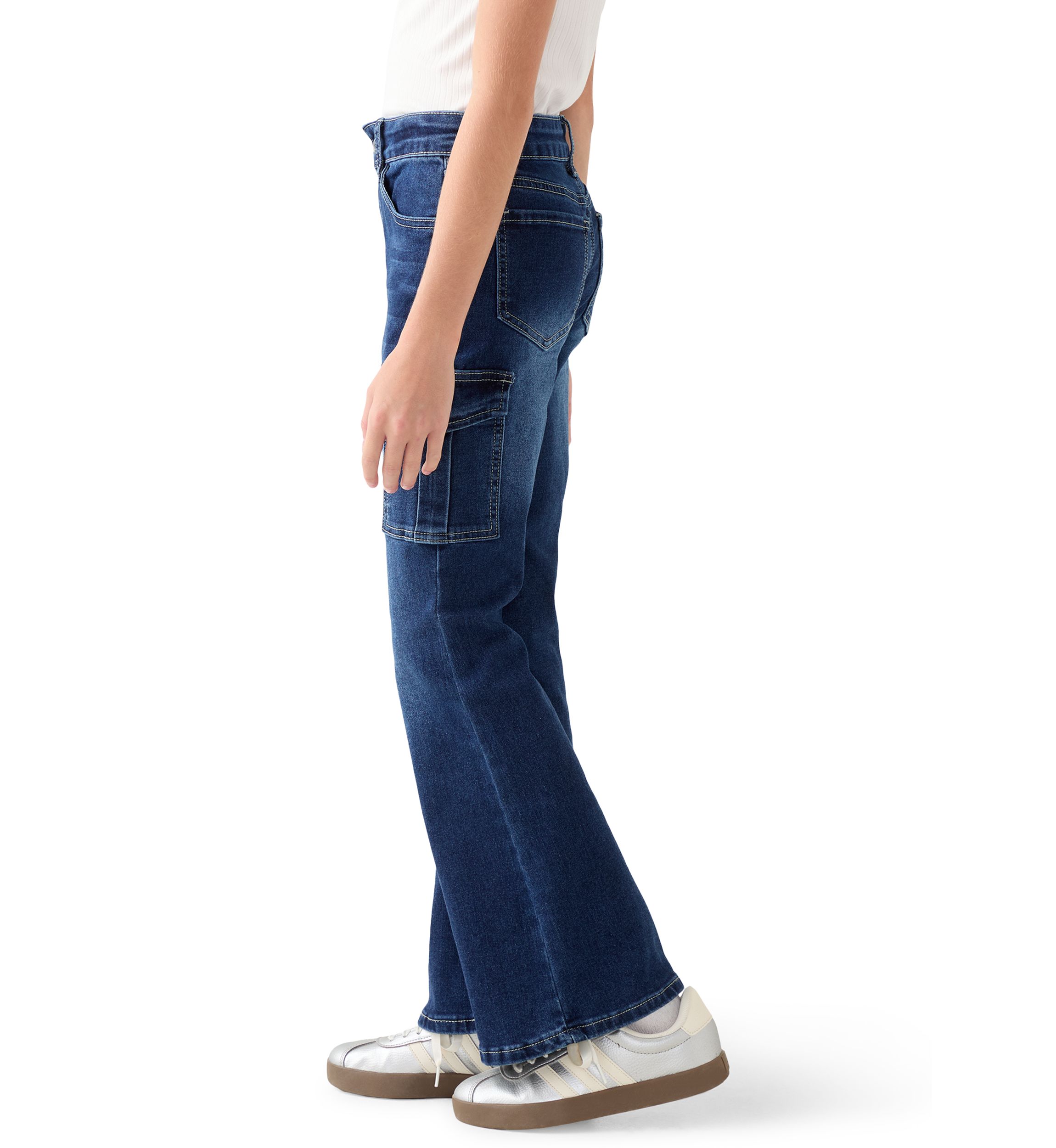 Girls 7-16 Cargo Flare Jeans