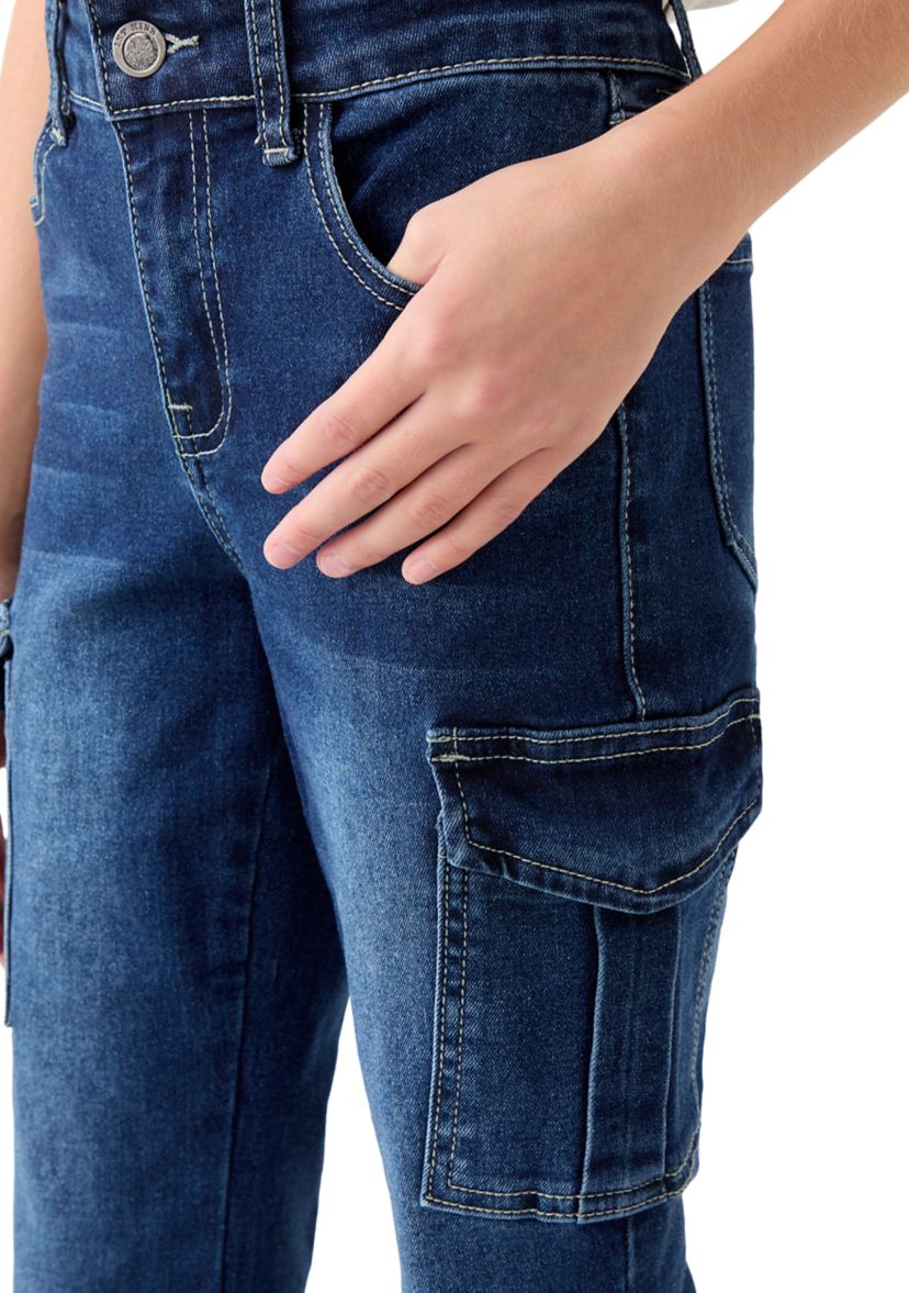 Girls 7-16 Cargo Flare Jeans