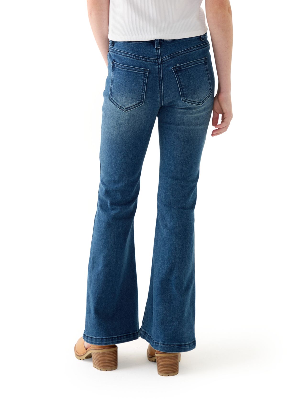 Girls 7-16 Braided Flare Jeans