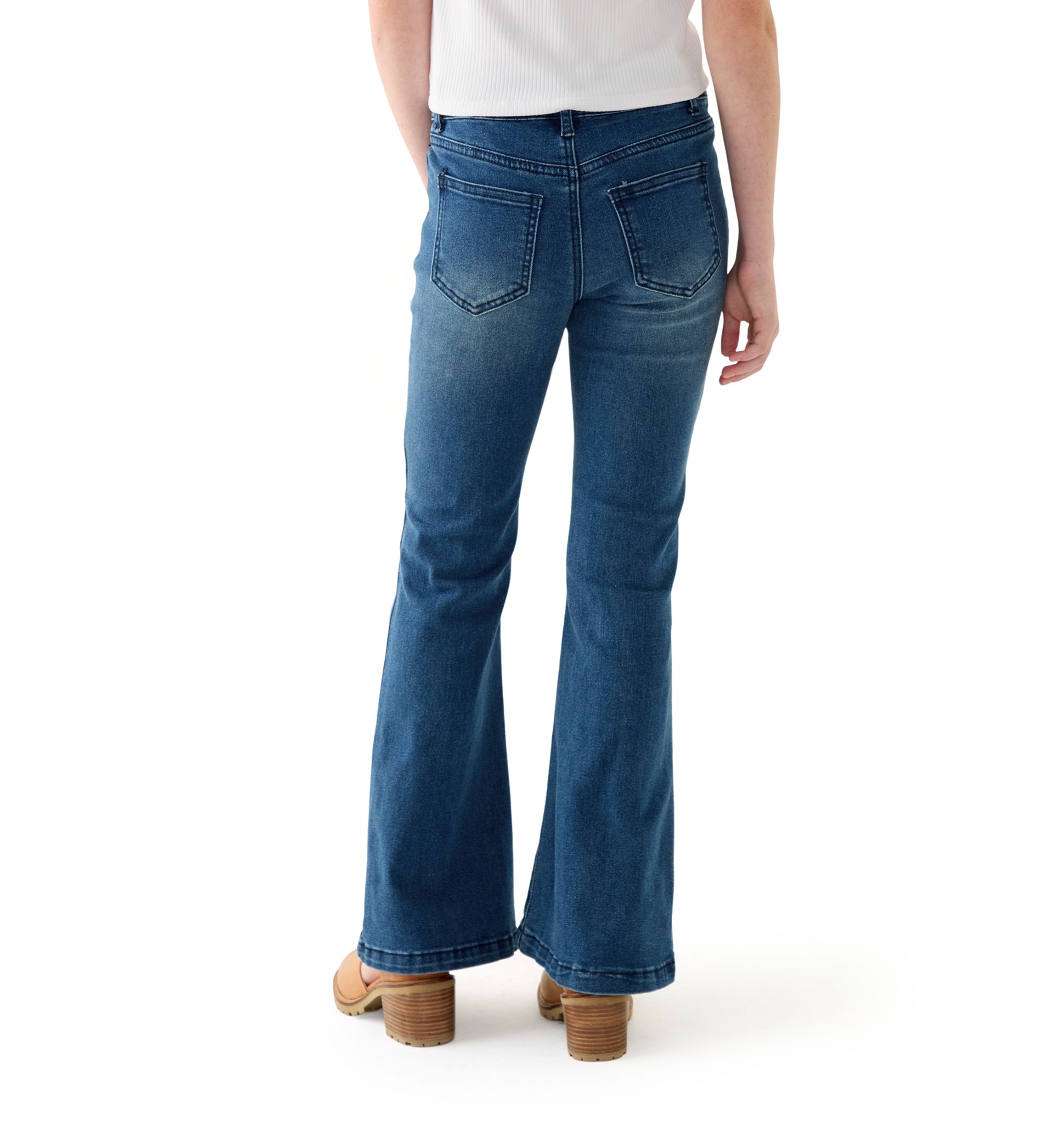 Girls 7-16 Braided Flare Jeans